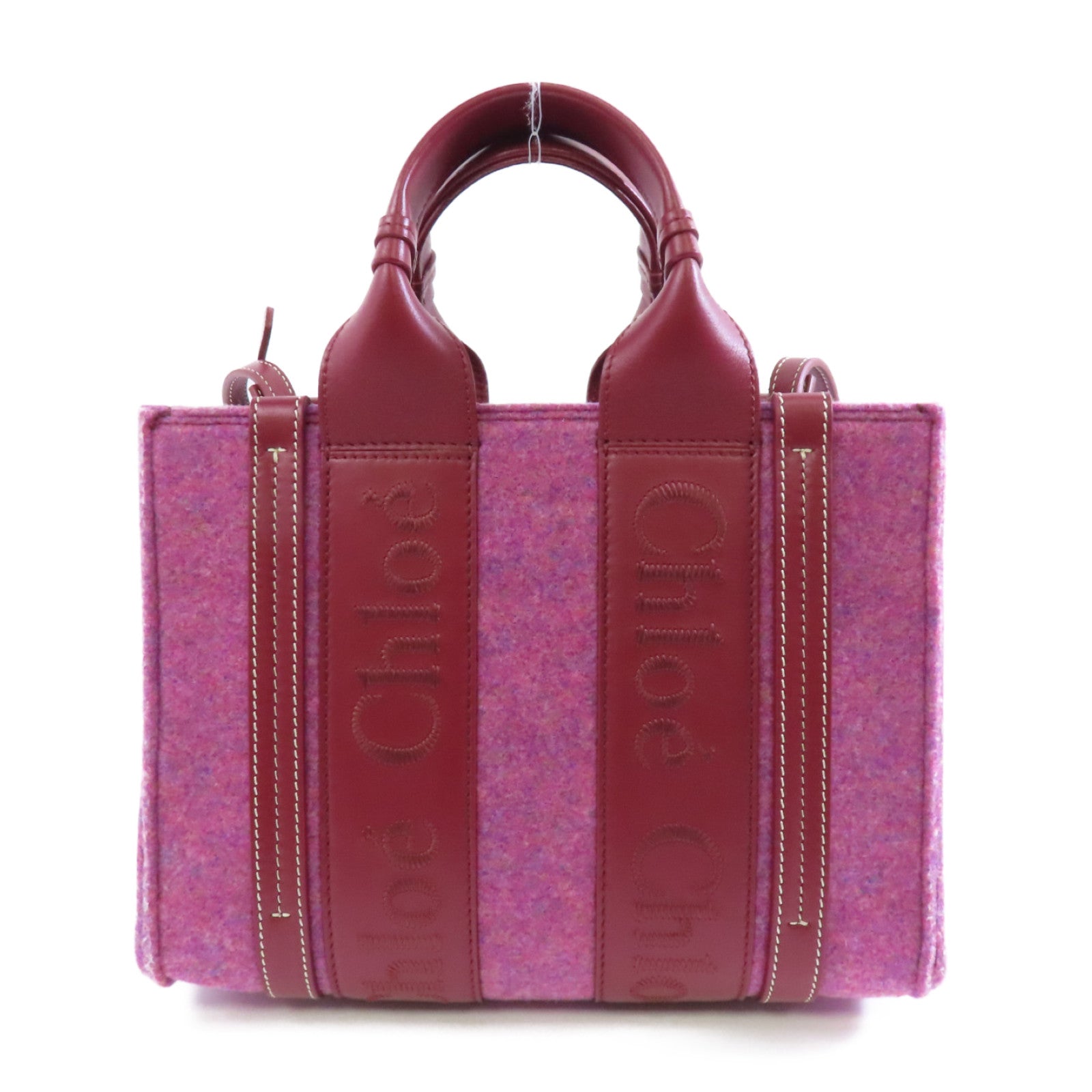 Chloe 【激減優惠】聚酯纖維2way Shoulder Bag金扣手挽肩背兩用袋紫色