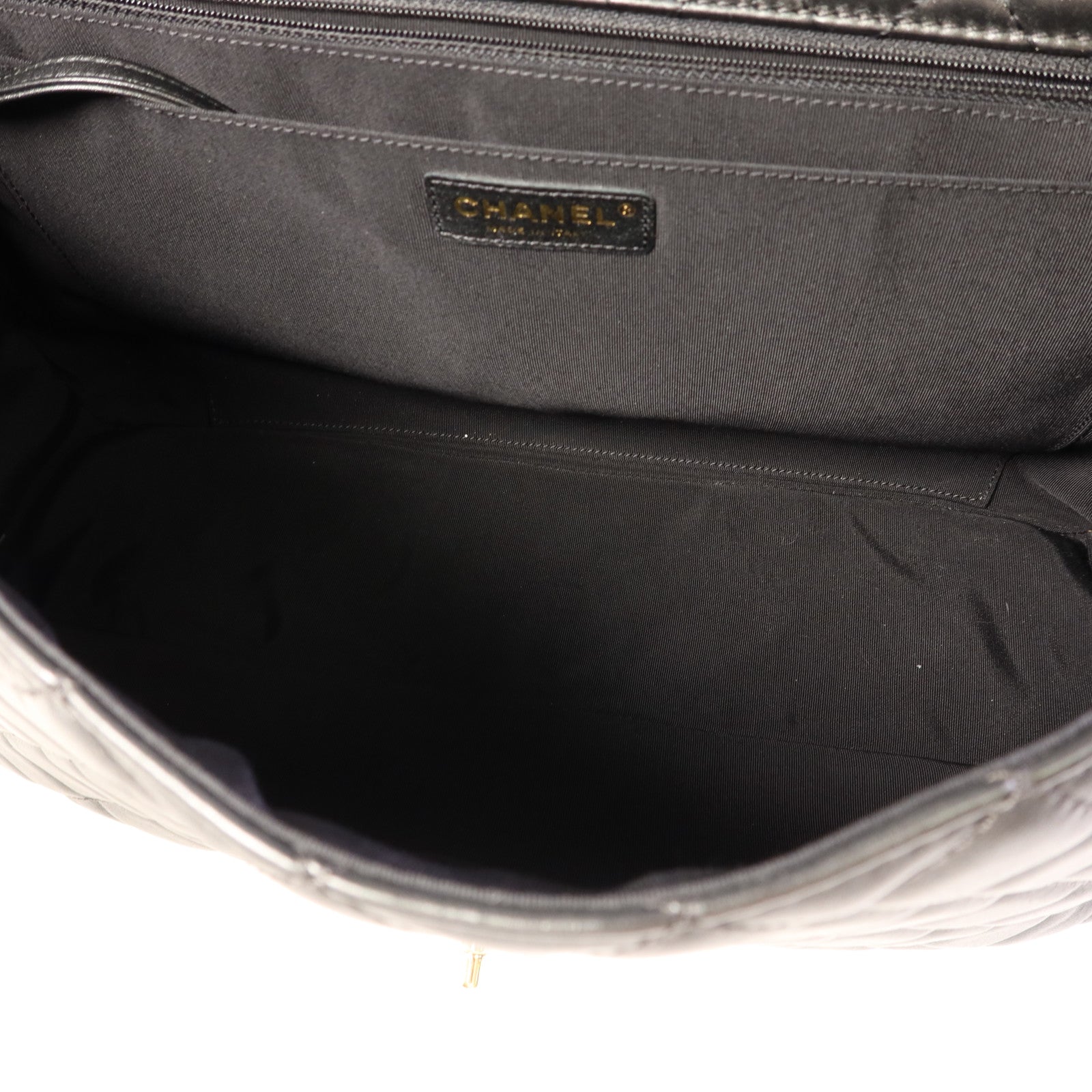 CHANEL 羊皮皮革Classic Flap Bag 40金扣鏈帶肩背袋