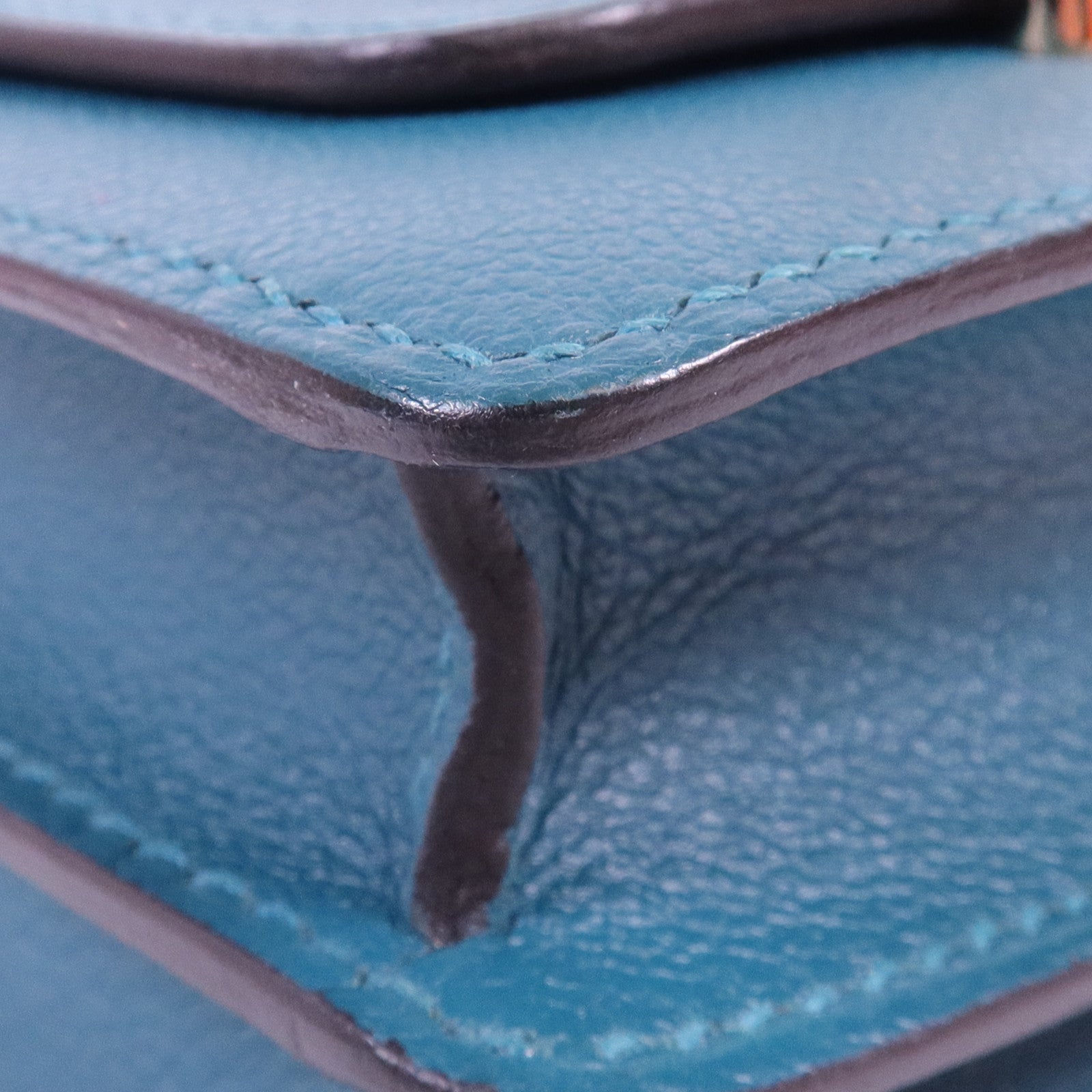 HERMES Evercolor皮革Roulis Mini金扣肩背袋Vert Bosphore