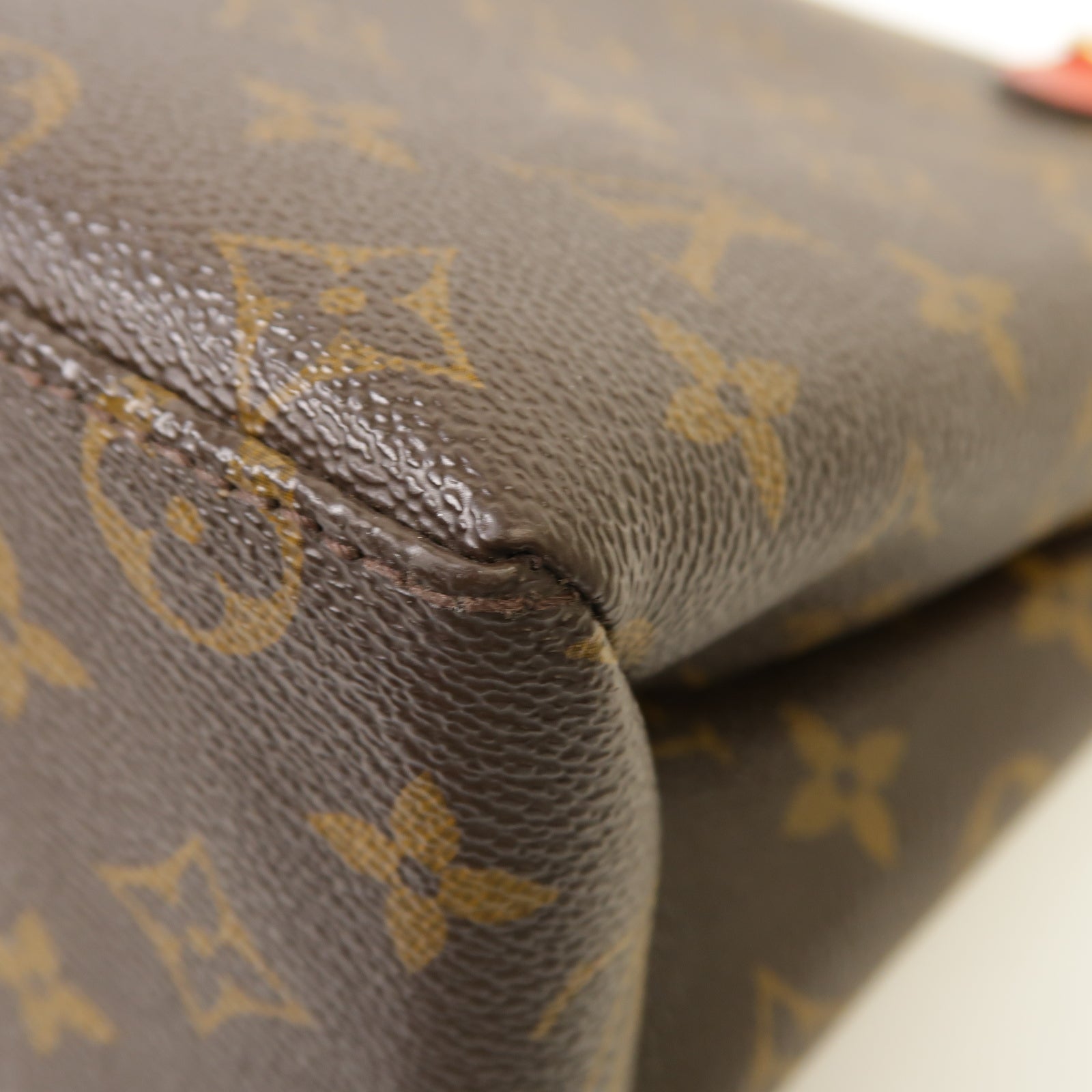 LOUIS VUITTON Monogram Marignan金扣手挽肩背兩用袋啡色/紅色