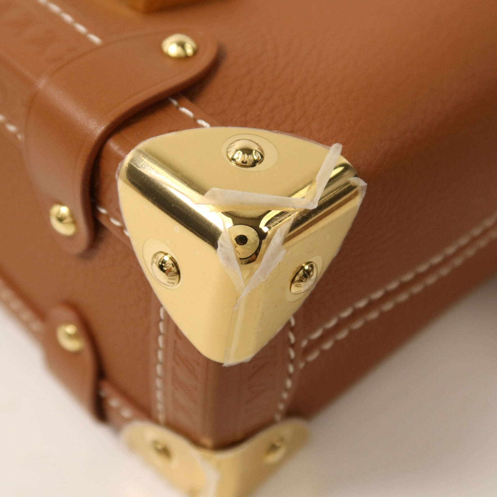 LOUIS VUITTON 牛皮皮革Side Trunk PM金扣手挽肩背兩用袋