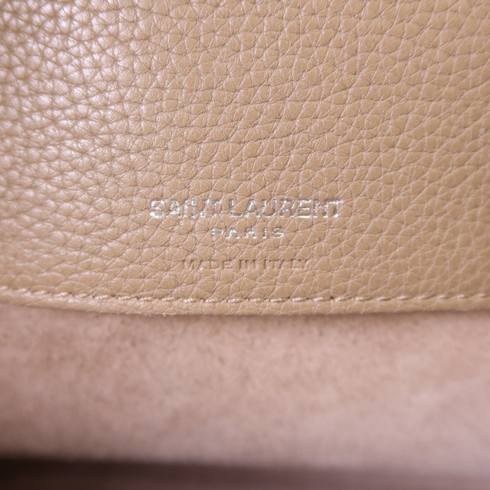 SAINT LAURENT 牛皮皮革Sac De Jour銀扣手挽肩背兩用袋