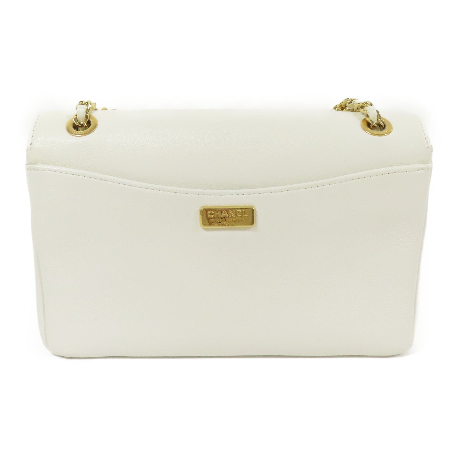 CHANEL 皮革Chain Flap Bag金扣肩背袋