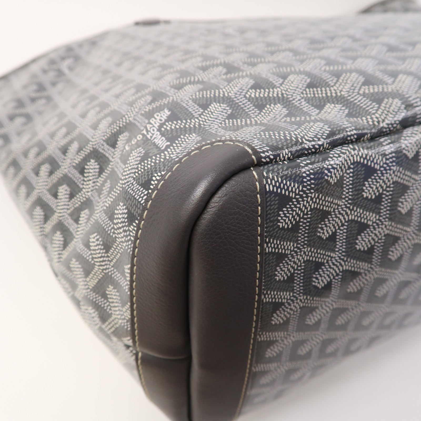 GOYARD 塗層帆布Tote bag銀扣手挽袋灰色