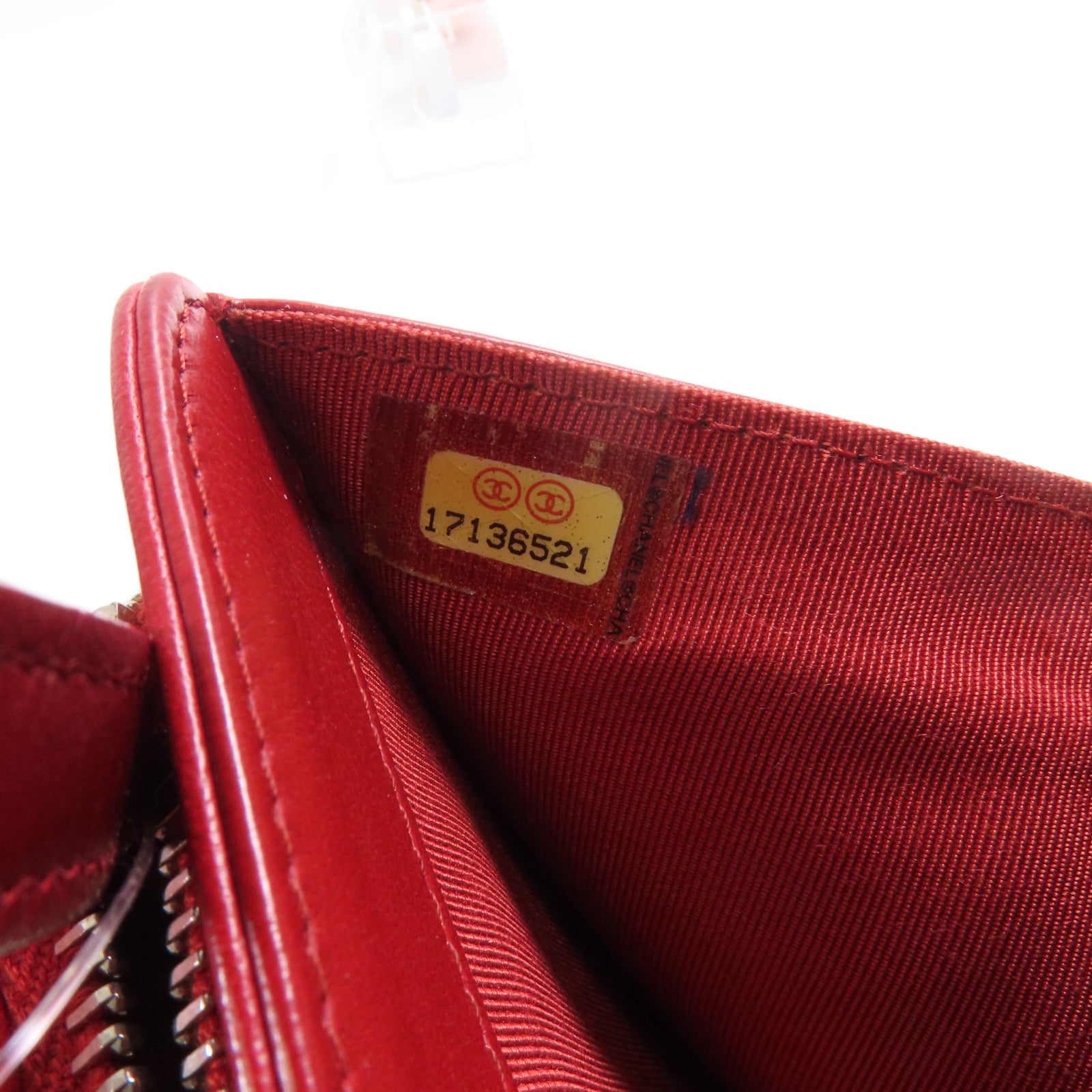 CHANEL 羊皮皮革Wallet銀扣錢包