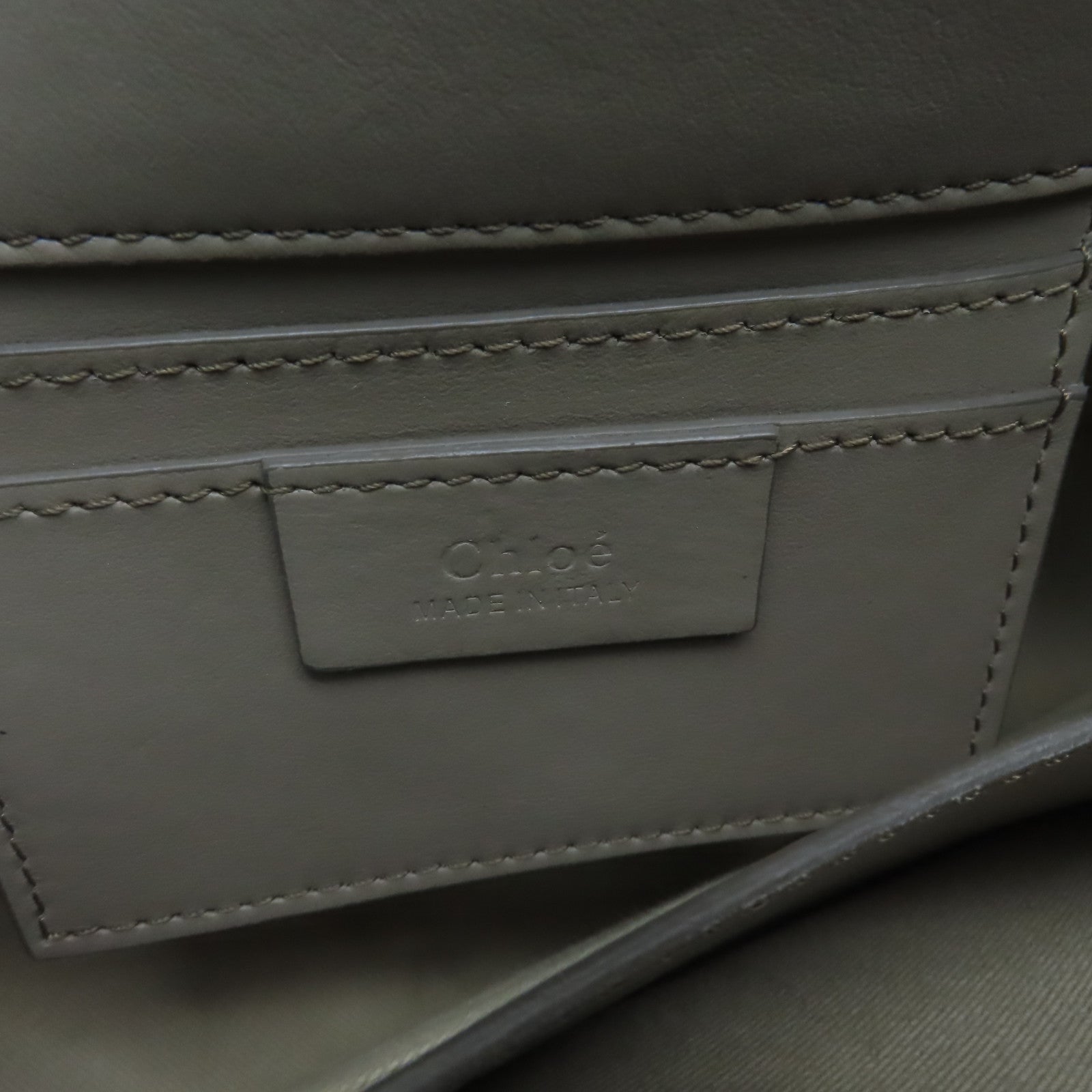 Chloe 【清倉大減價】牛皮皮革Shoulder Bag金扣手挽肩背兩用袋杏色