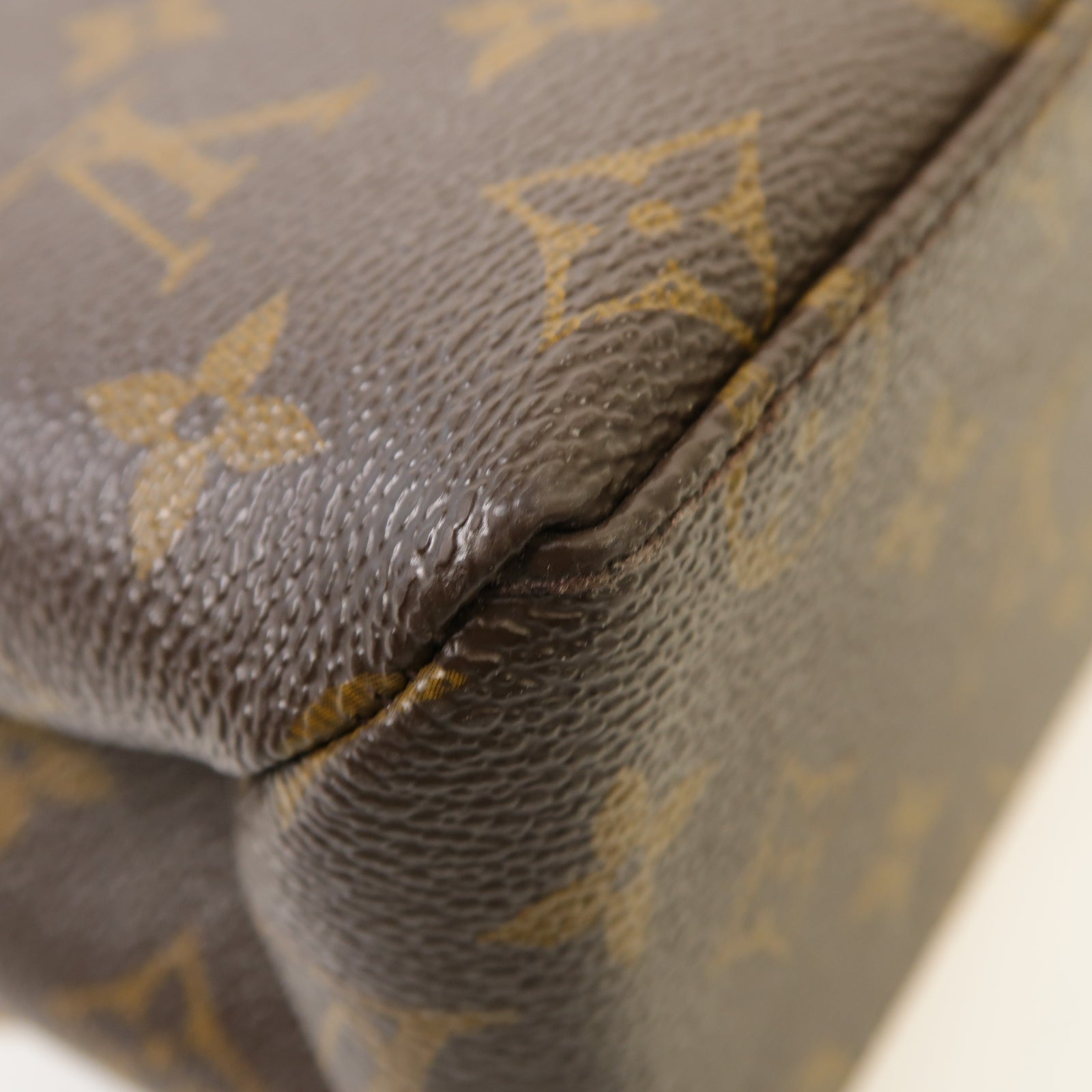 LOUIS VUITTON Monogram Marignan金扣手挽肩背兩用袋啡色/紅色