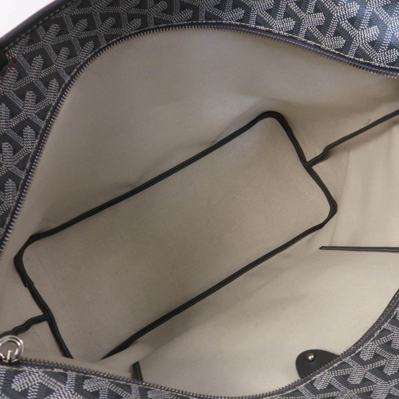 GOYARD 塗層帆布Tote bag銀扣手挽袋灰色
