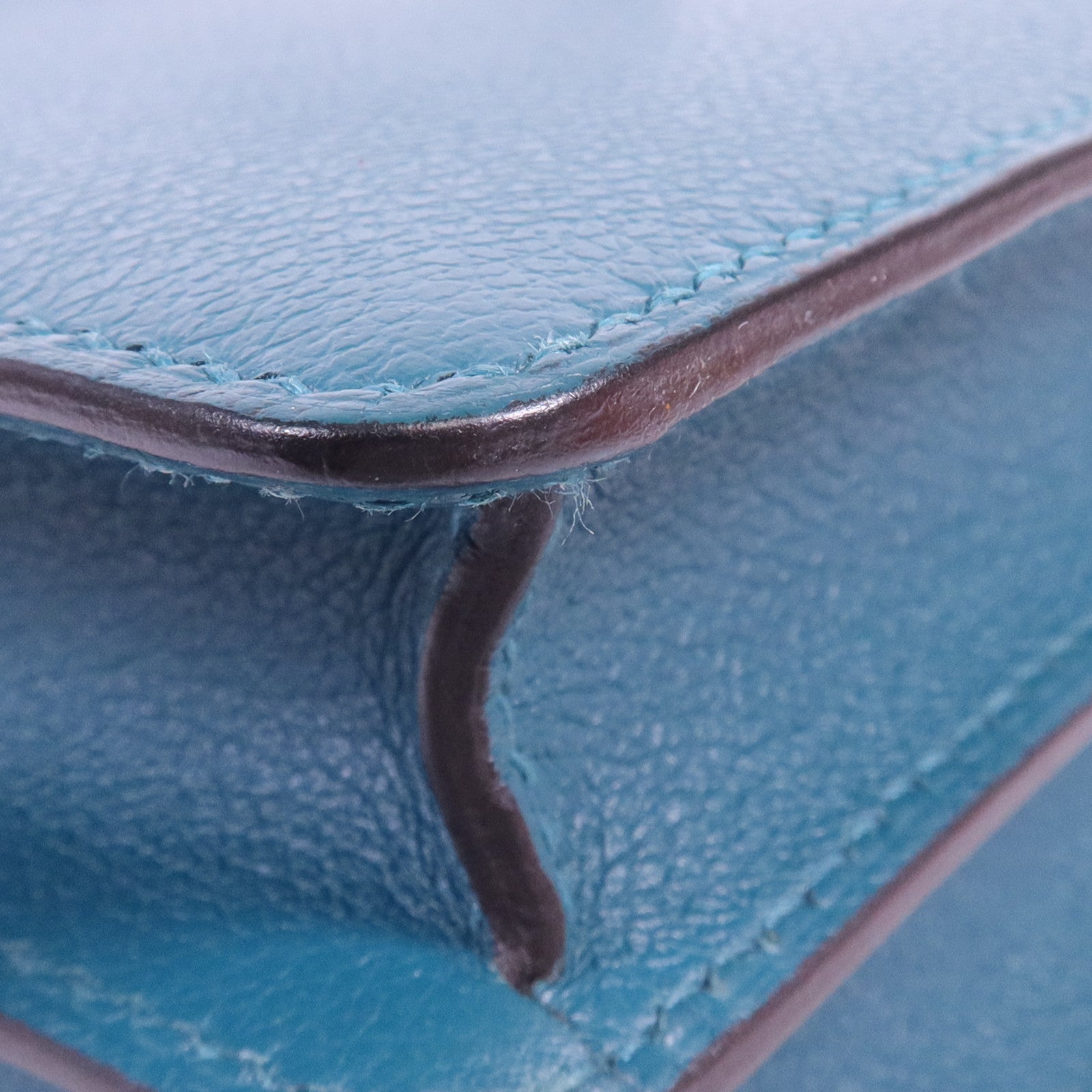 HERMES Evercolor皮革Roulis Mini金扣肩背袋Vert Bosphore