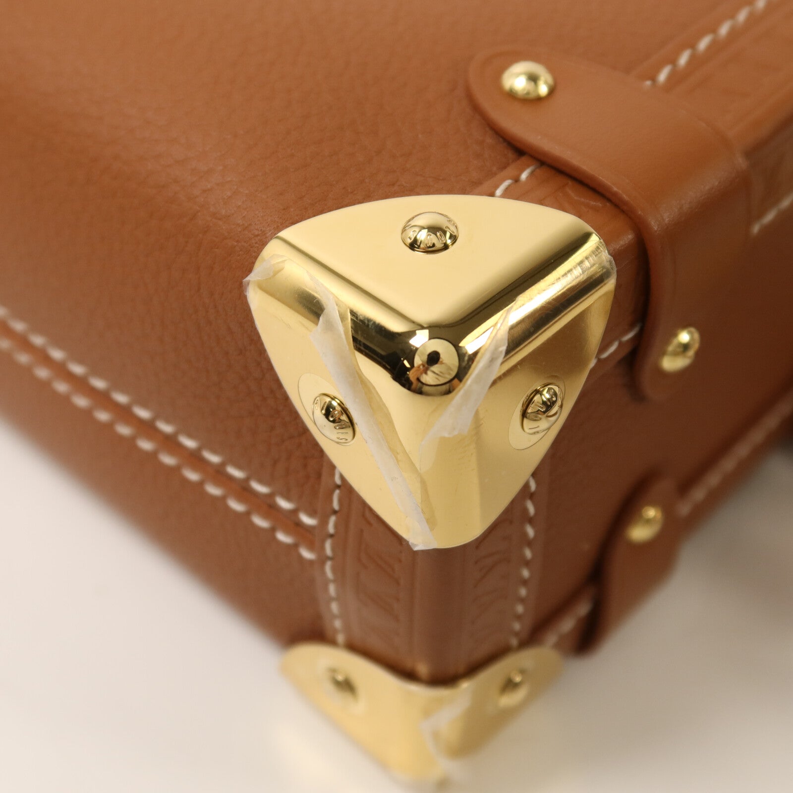 LOUIS VUITTON 牛皮皮革Side Trunk PM金扣手挽肩背兩用袋