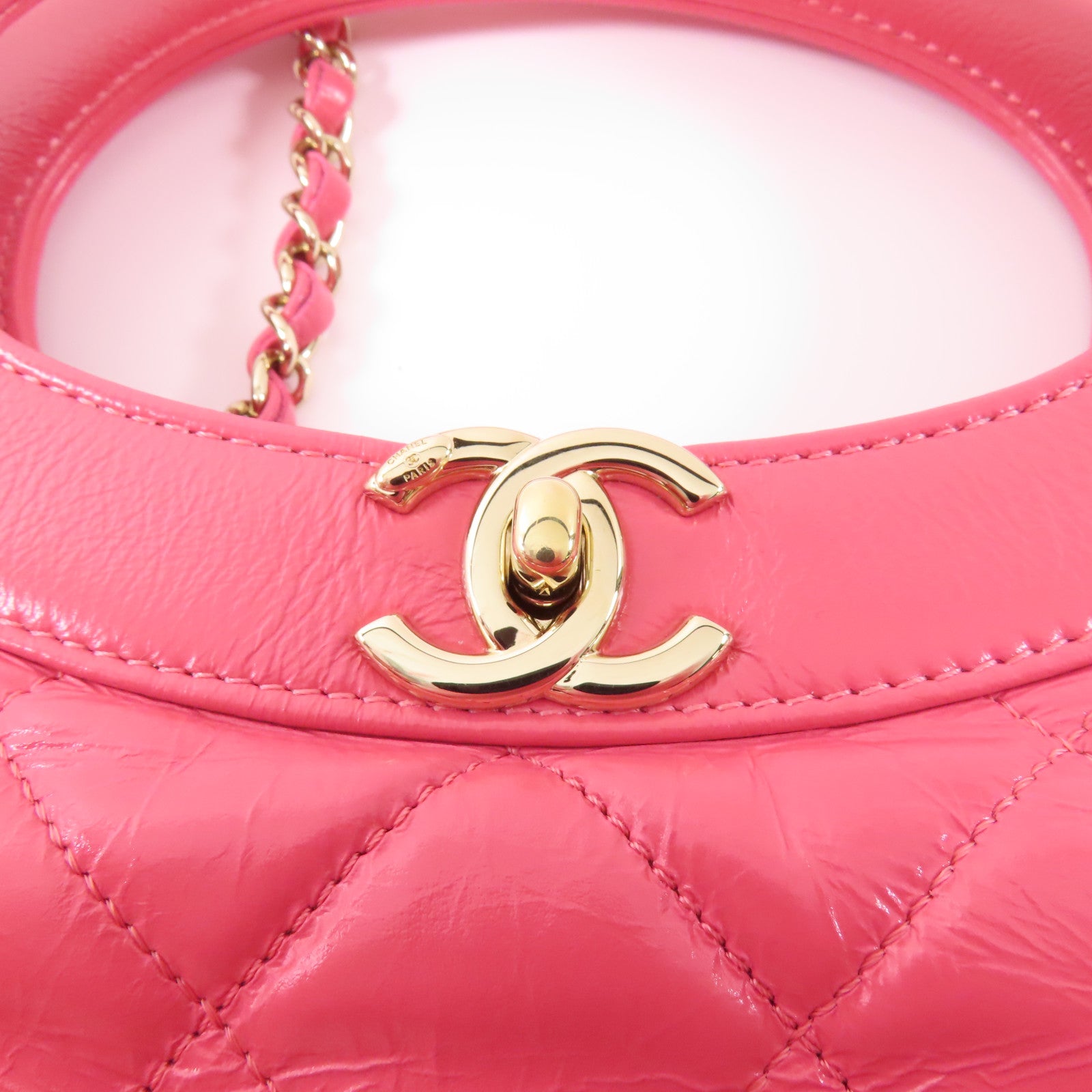 CHANEL 漆皮皮革/牛皮皮革Chanel 31 Medium Bag金扣手挽肩背兩用袋