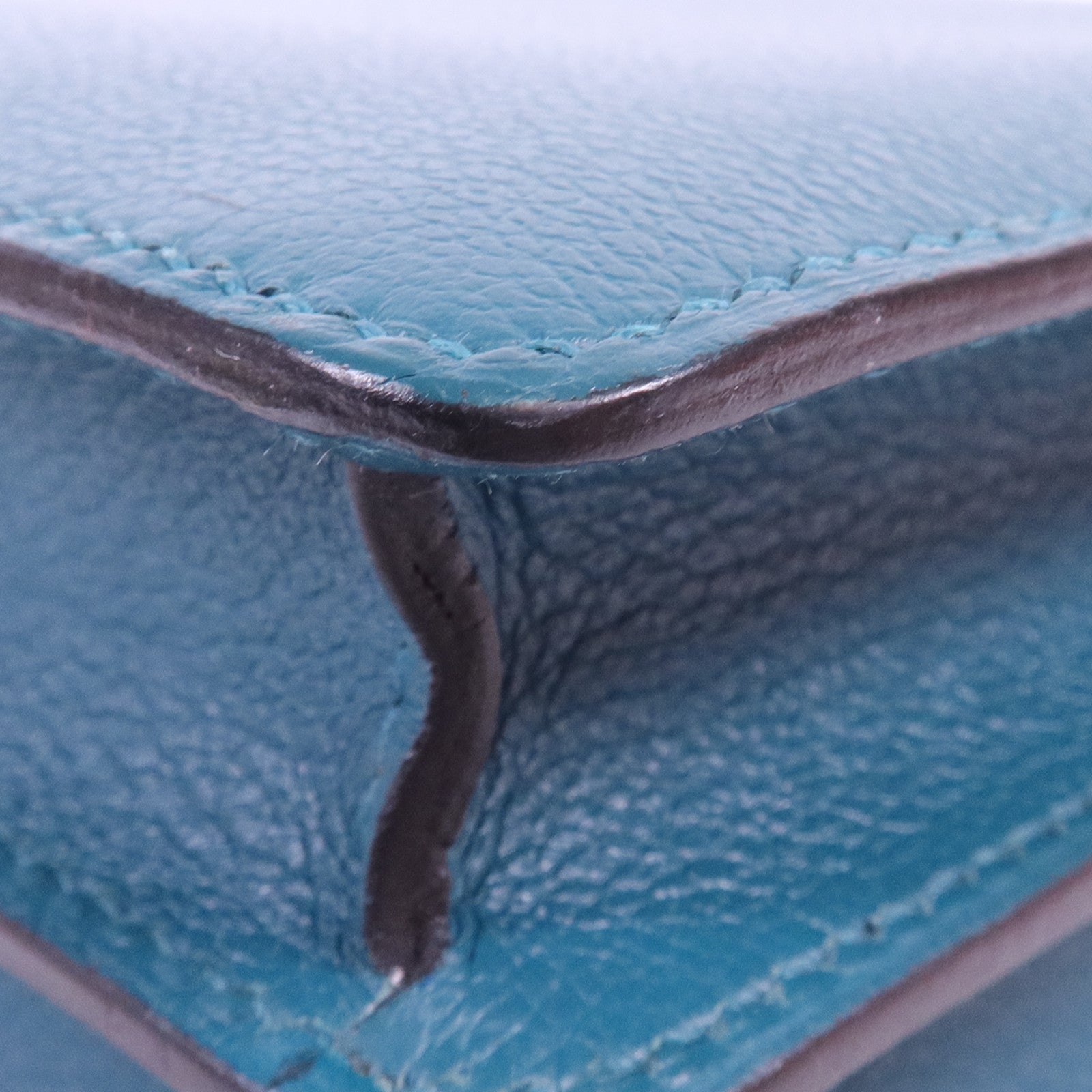 HERMES Evercolor皮革Roulis Mini金扣肩背袋Vert Bosphore