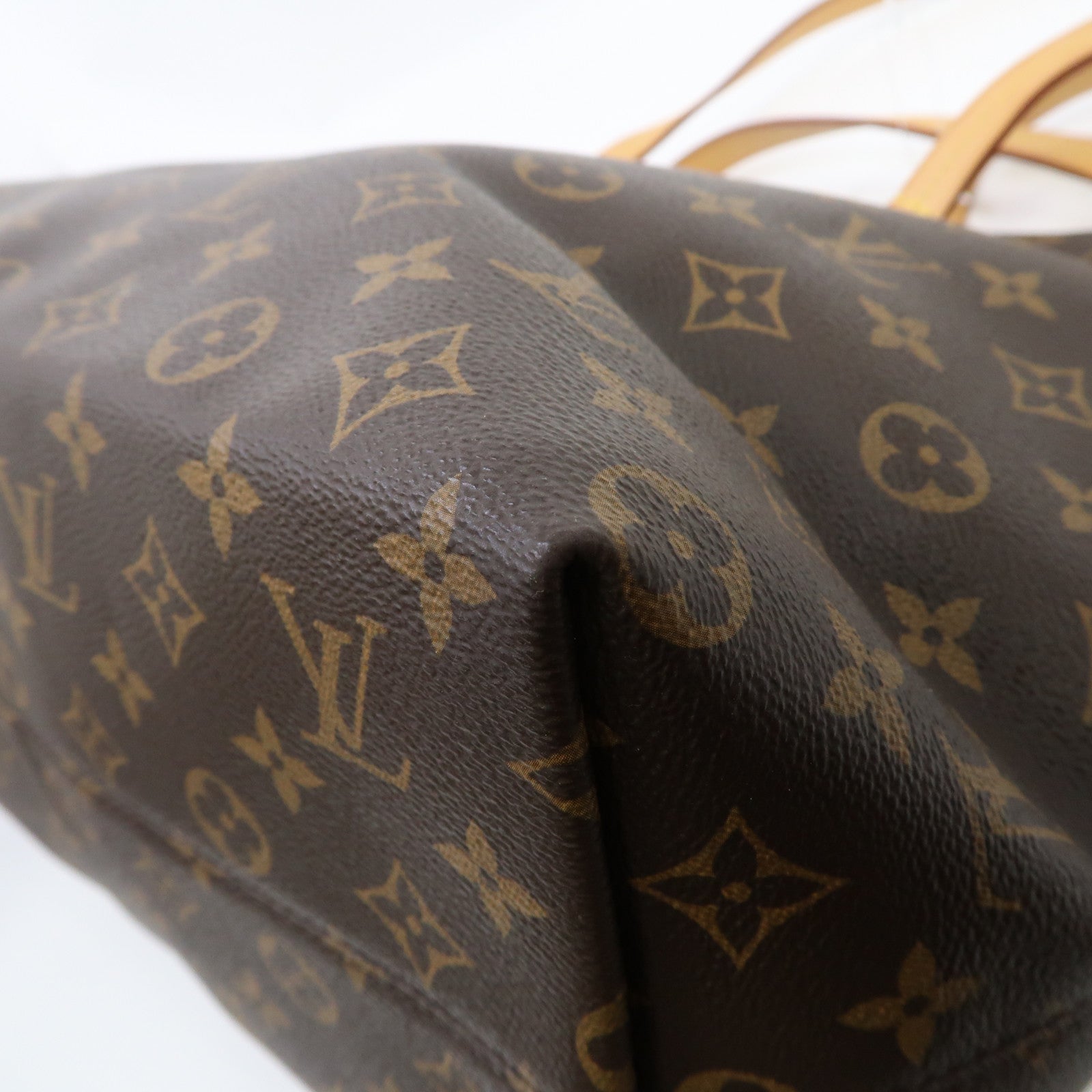 LOUIS VUITTON Monogram Iena MM金扣手挽袋啡色