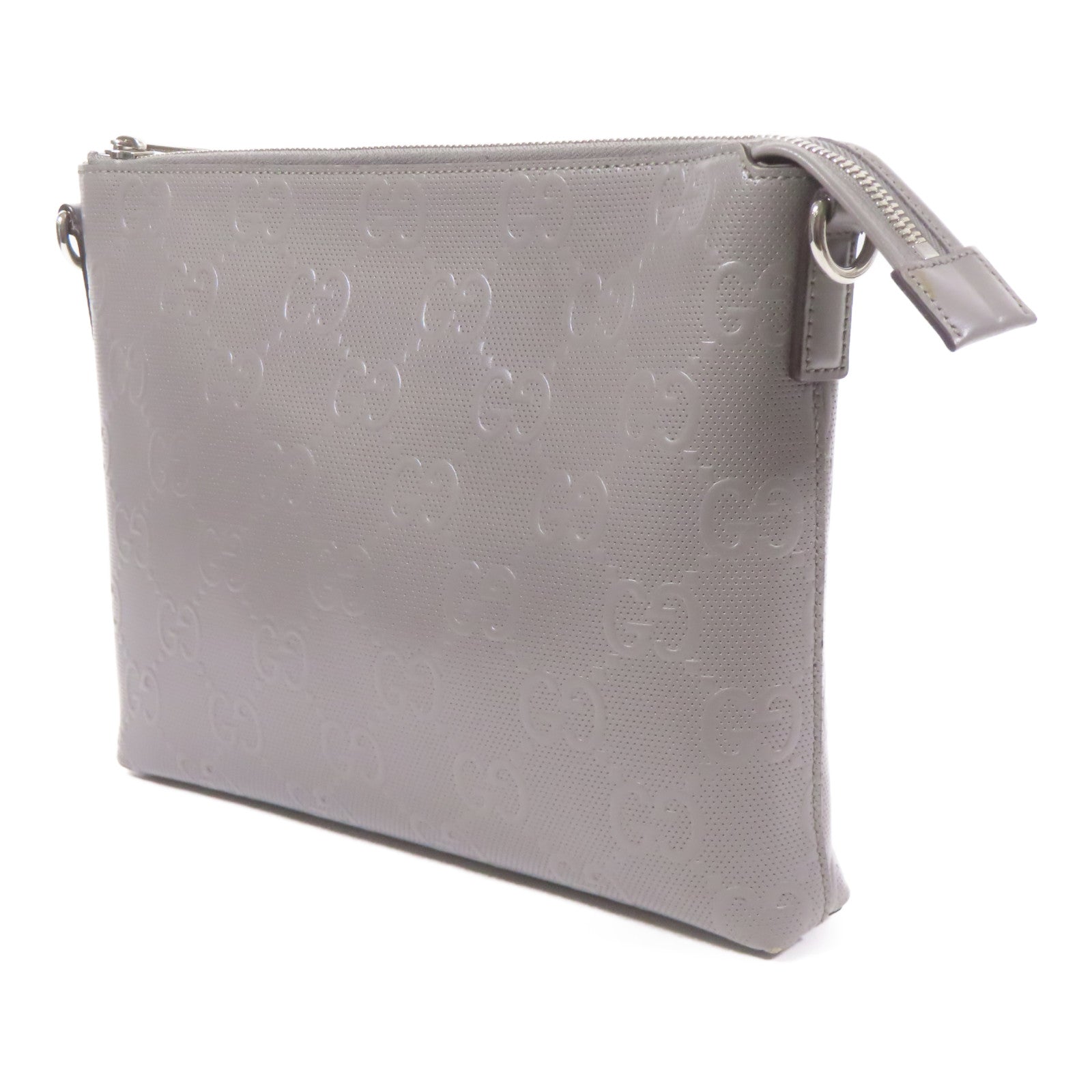 GUCCI 皮革Shoulder Bag銀扣肩背袋