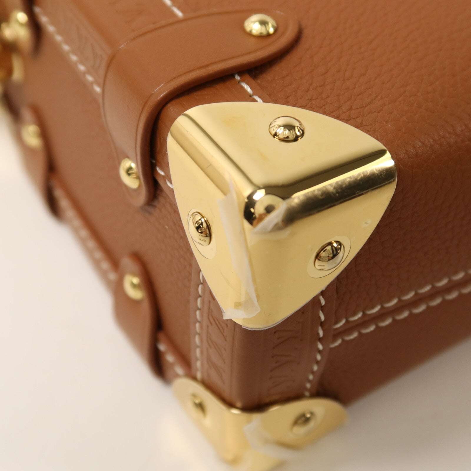 LOUIS VUITTON 牛皮皮革Side Trunk PM金扣手挽肩背兩用袋