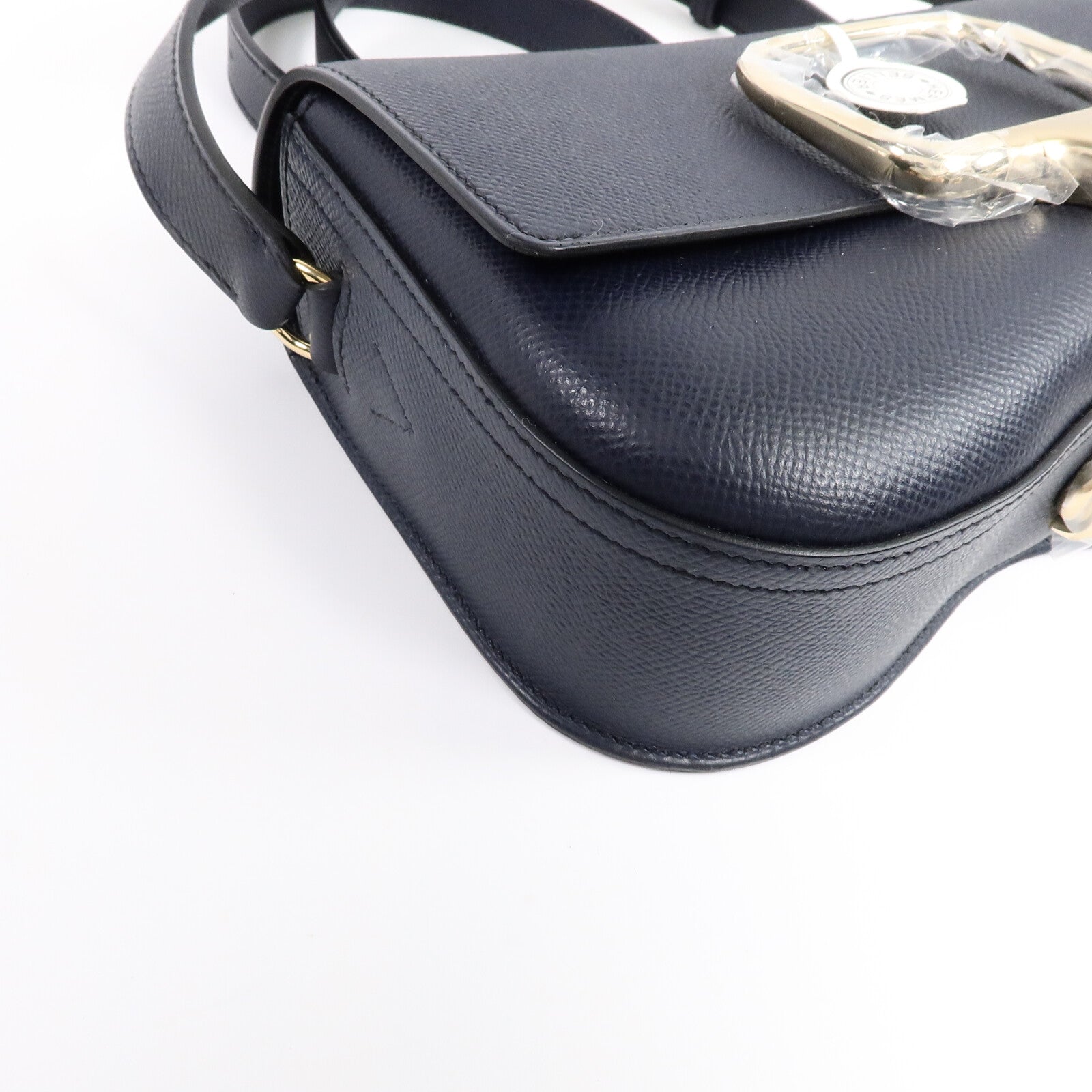 HERMES Epsom皮革Della Cavalleria Elan肩背袋Blue Indigo