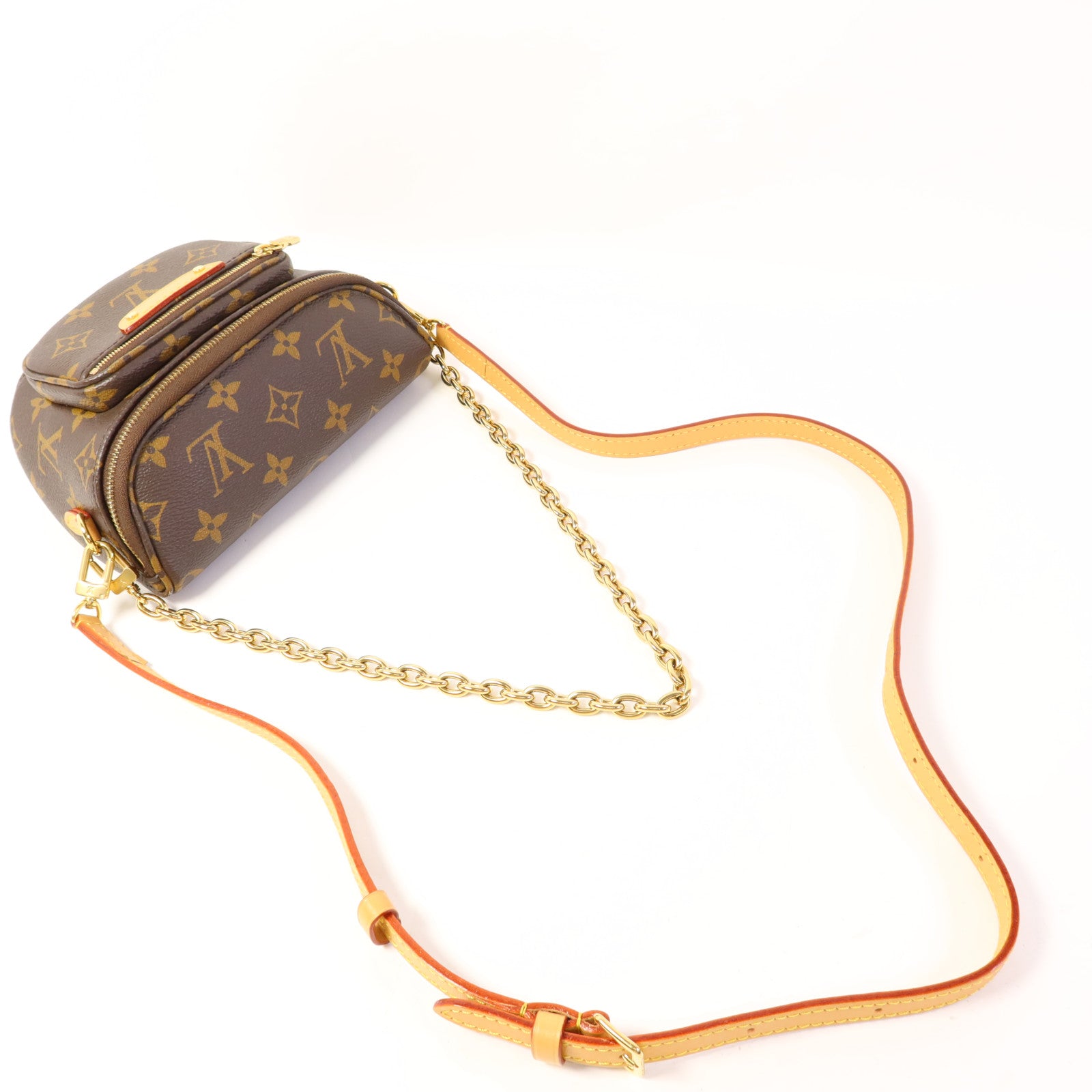LOUIS VUITTON Monogram Mini Bumbag金扣手挽肩背兩用袋棕色