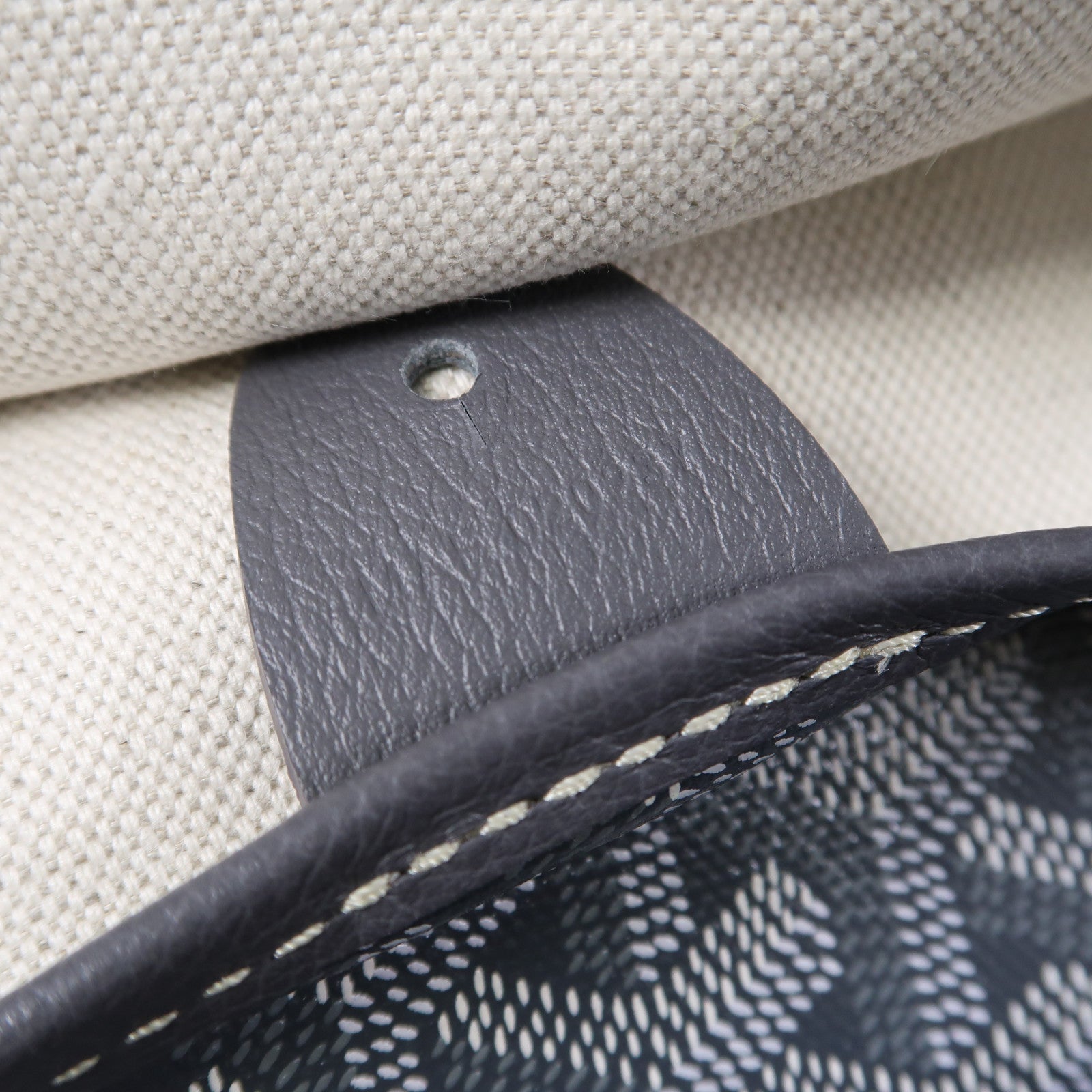 GOYARD 塗層帆布Tote bag銀扣手挽袋灰色