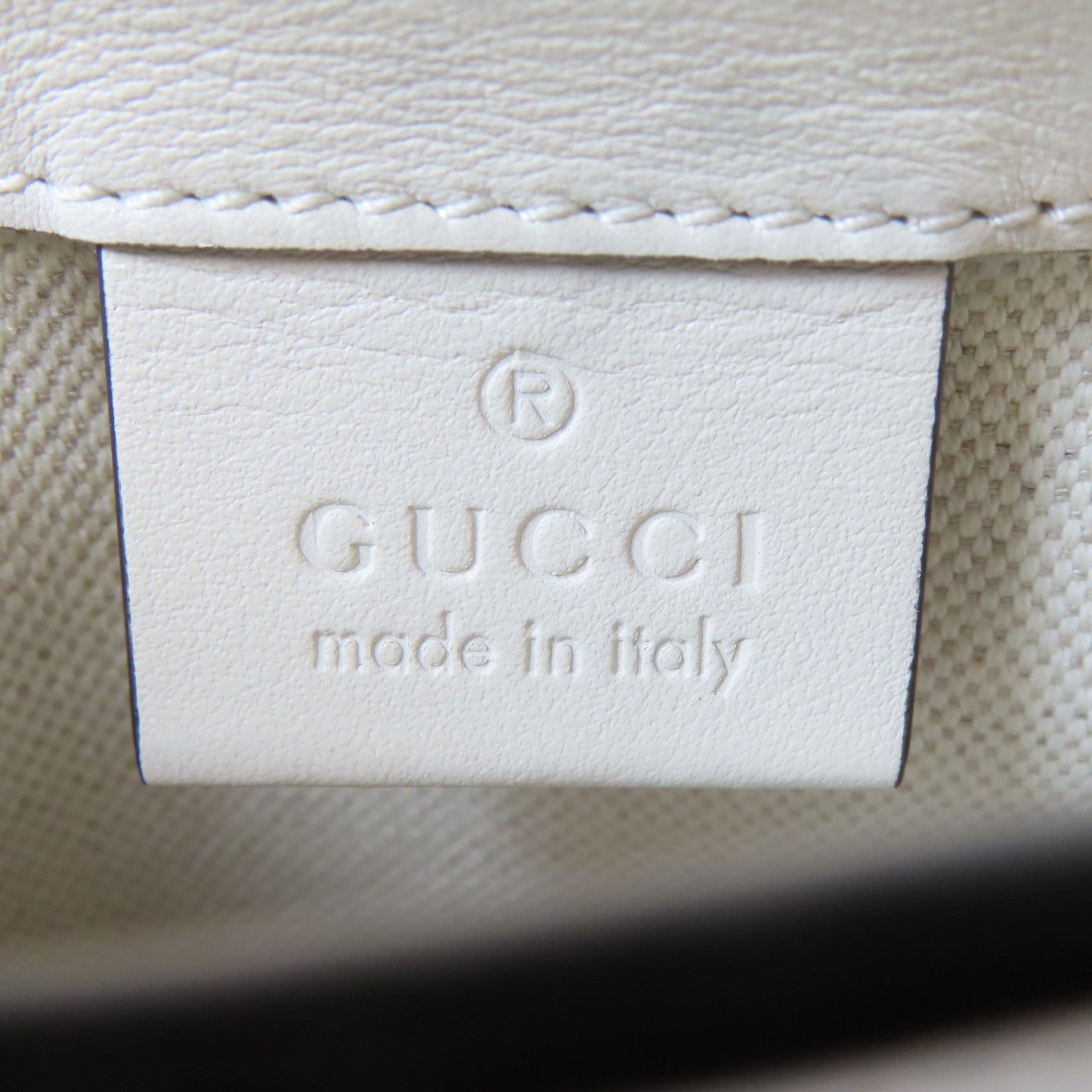 GUCCI 【激減優惠】牛皮皮革Shoulder Bag銀扣肩背袋白色