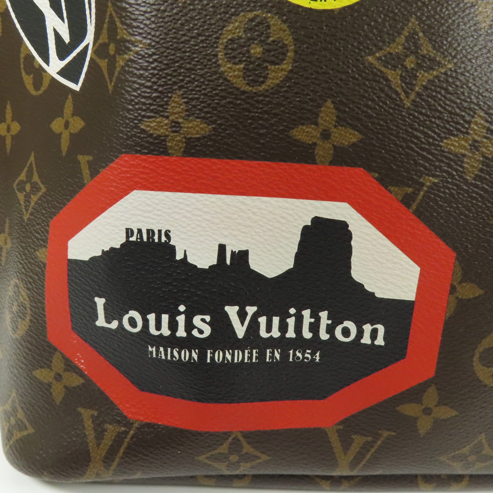 LOUIS VUITTON Monogram Macassar World Tour Neverfull MM手挽袋