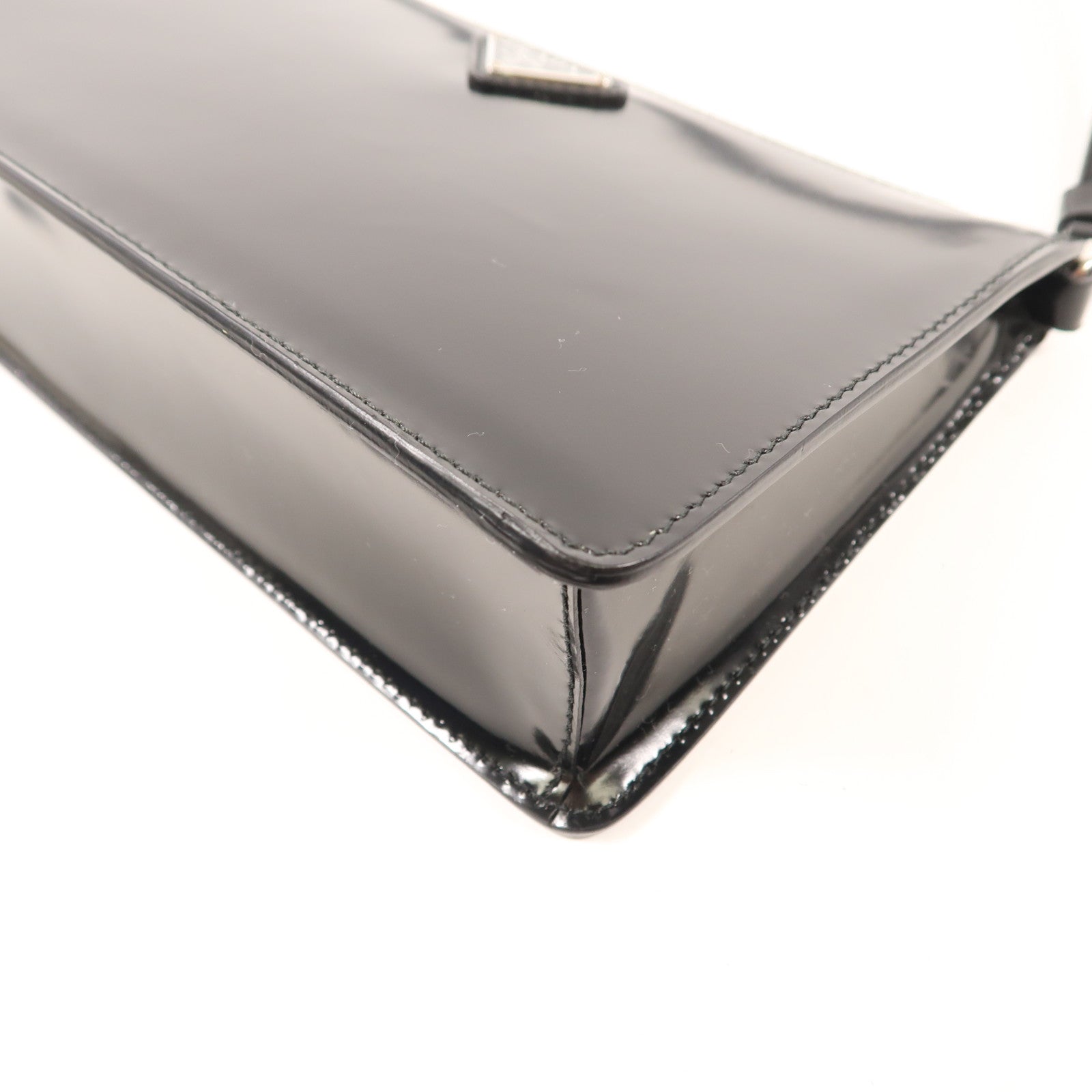 PRADA 牛皮皮革Shoulder Bag銀扣肩背袋