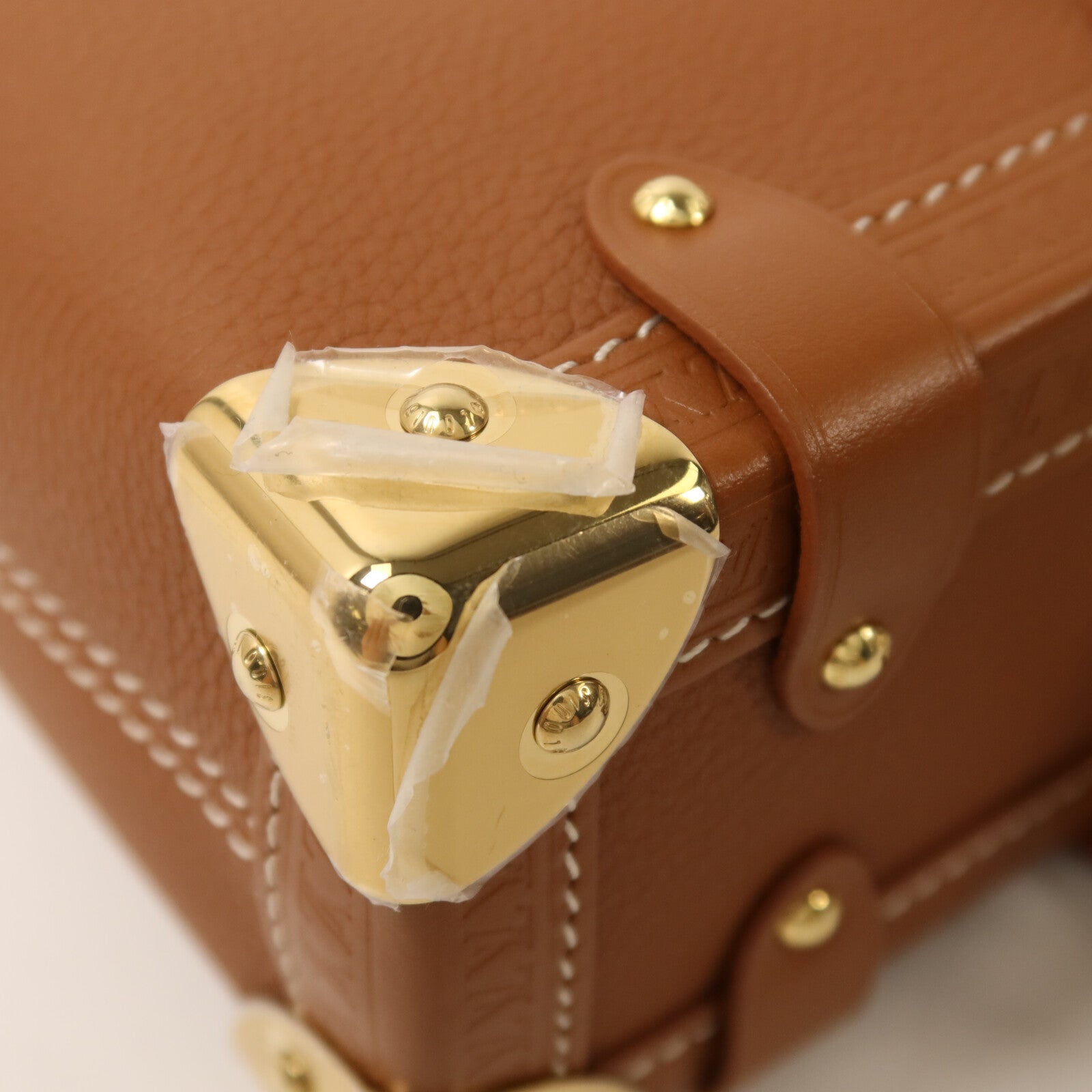 LOUIS VUITTON 牛皮皮革Side Trunk PM金扣手挽肩背兩用袋