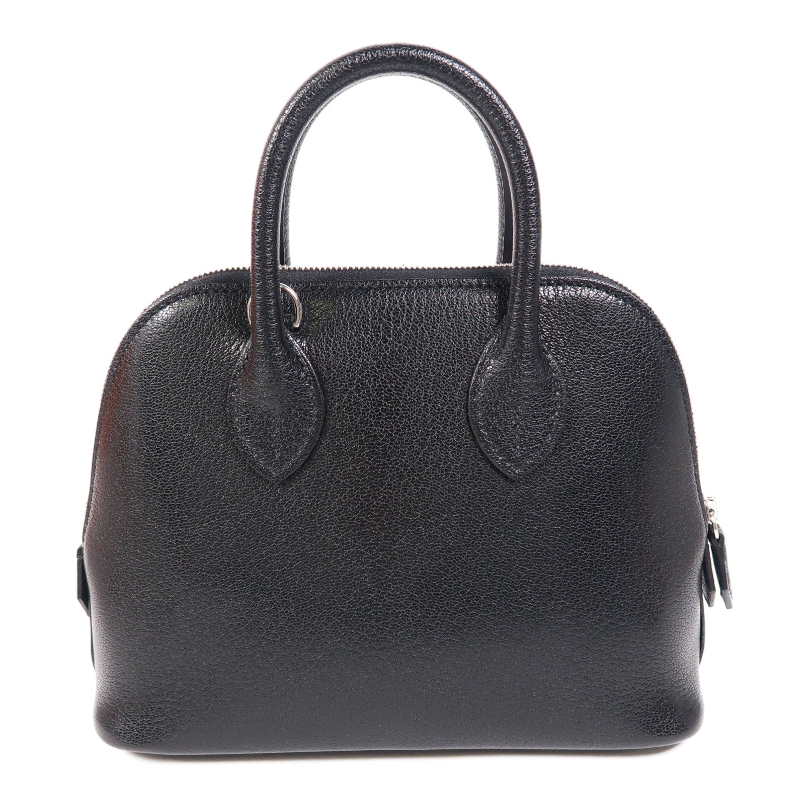 HERMES Chevre皮革Mini Bolide銀扣手挽肩背兩用袋