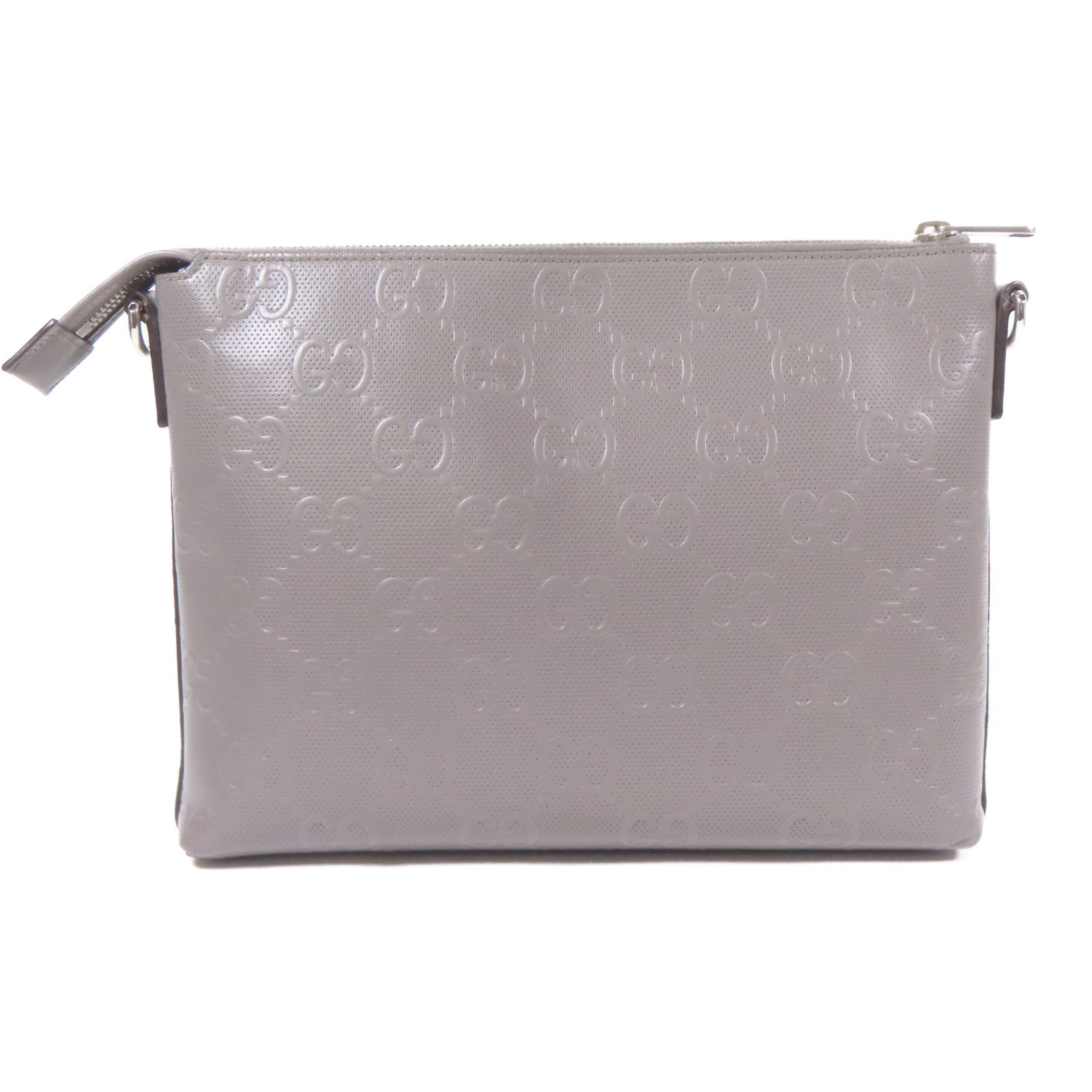 GUCCI 皮革Shoulder Bag銀扣肩背袋