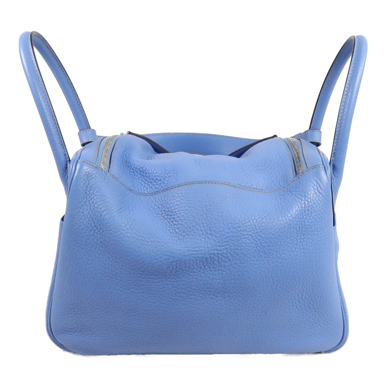 HERMES Clemence皮革Lindy 30手挽肩背兩用袋Blue Paradise
