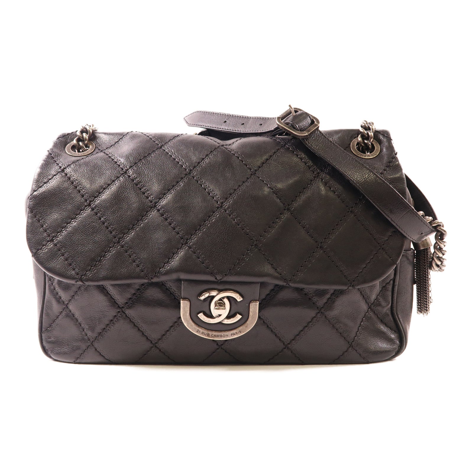 CHANEL 羊皮皮革Chain Shoulder鏈帶肩背袋