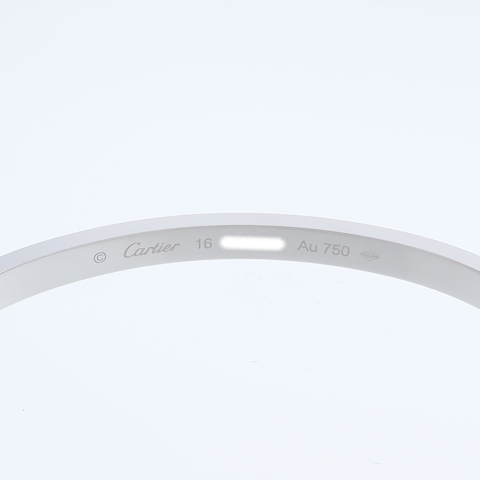 CARTIER 18K白金Love Blaceret SM Full Diamond手鐲