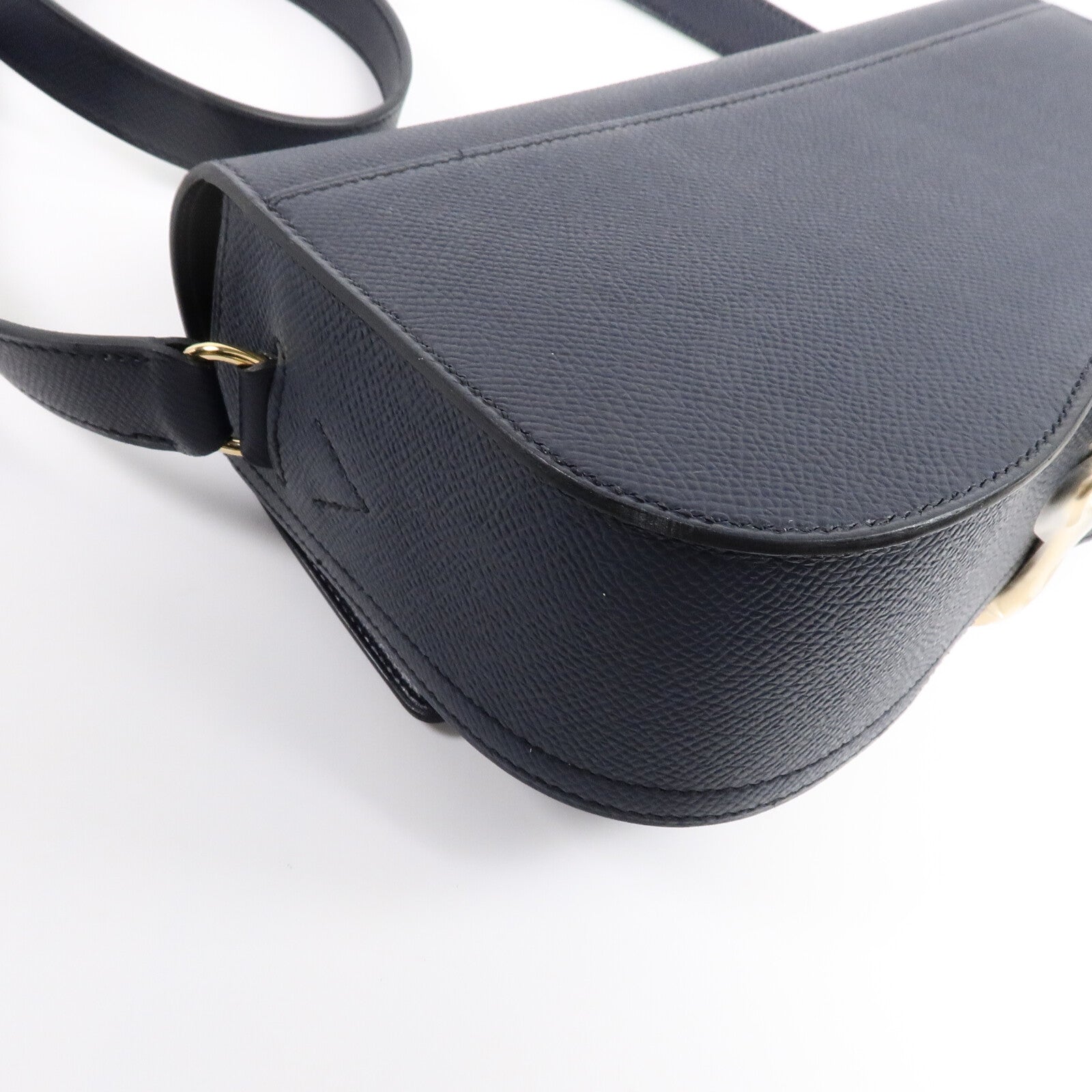 HERMES Epsom皮革Della Cavalleria Elan肩背袋Blue Indigo