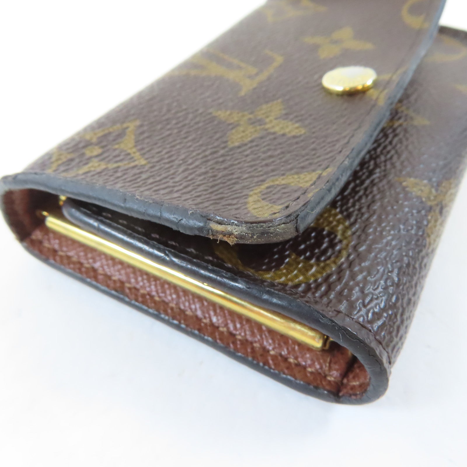 LOUIS VUITTON 【激減優惠】Monogram Key Case金扣鎖匙包啡色