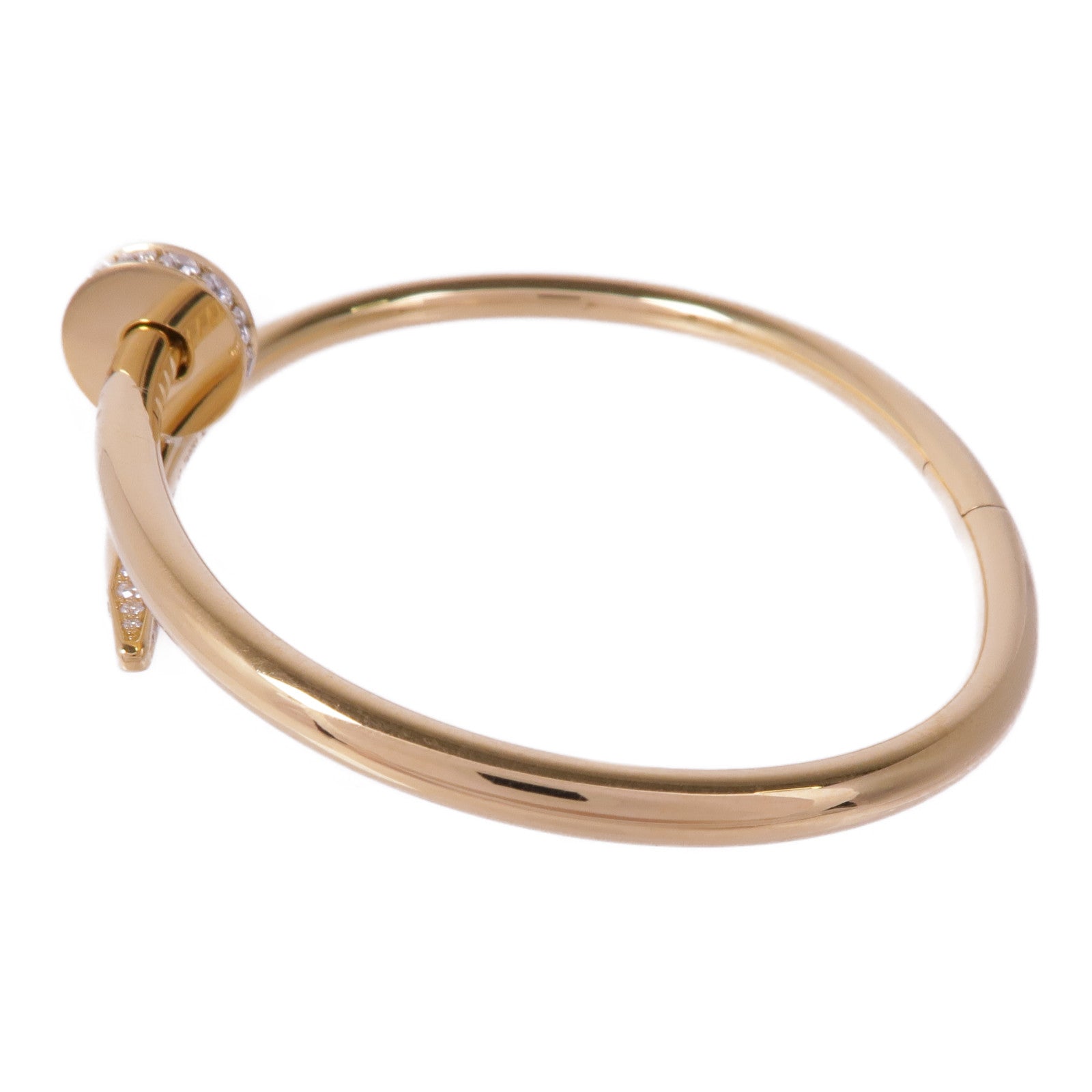 CARTIER 18K黃金Juste Un Clou鑽石手鐲Cartier#17