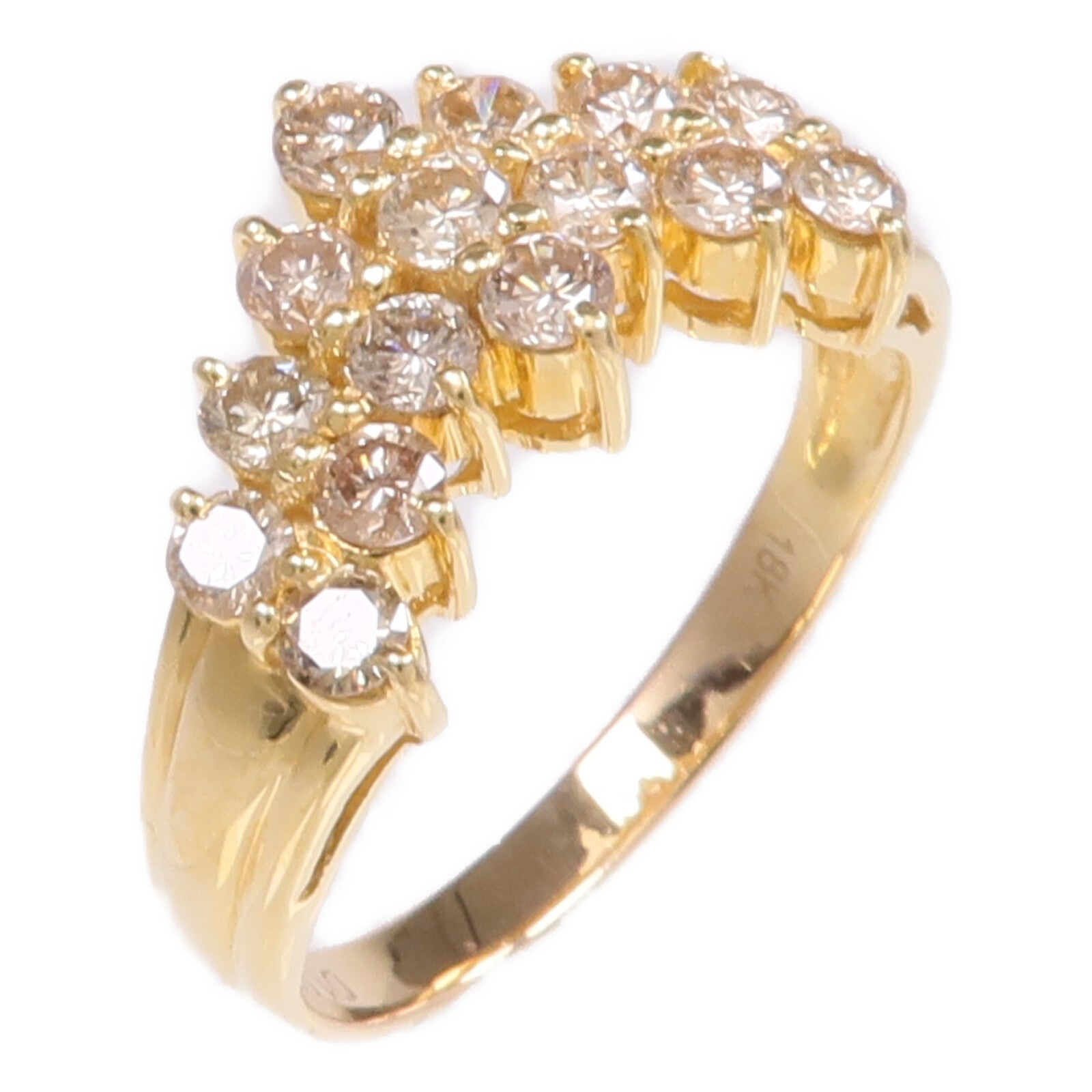 JEWELRY 【激減優惠】18K黃金Diamond Ring鑽石戒指US#8