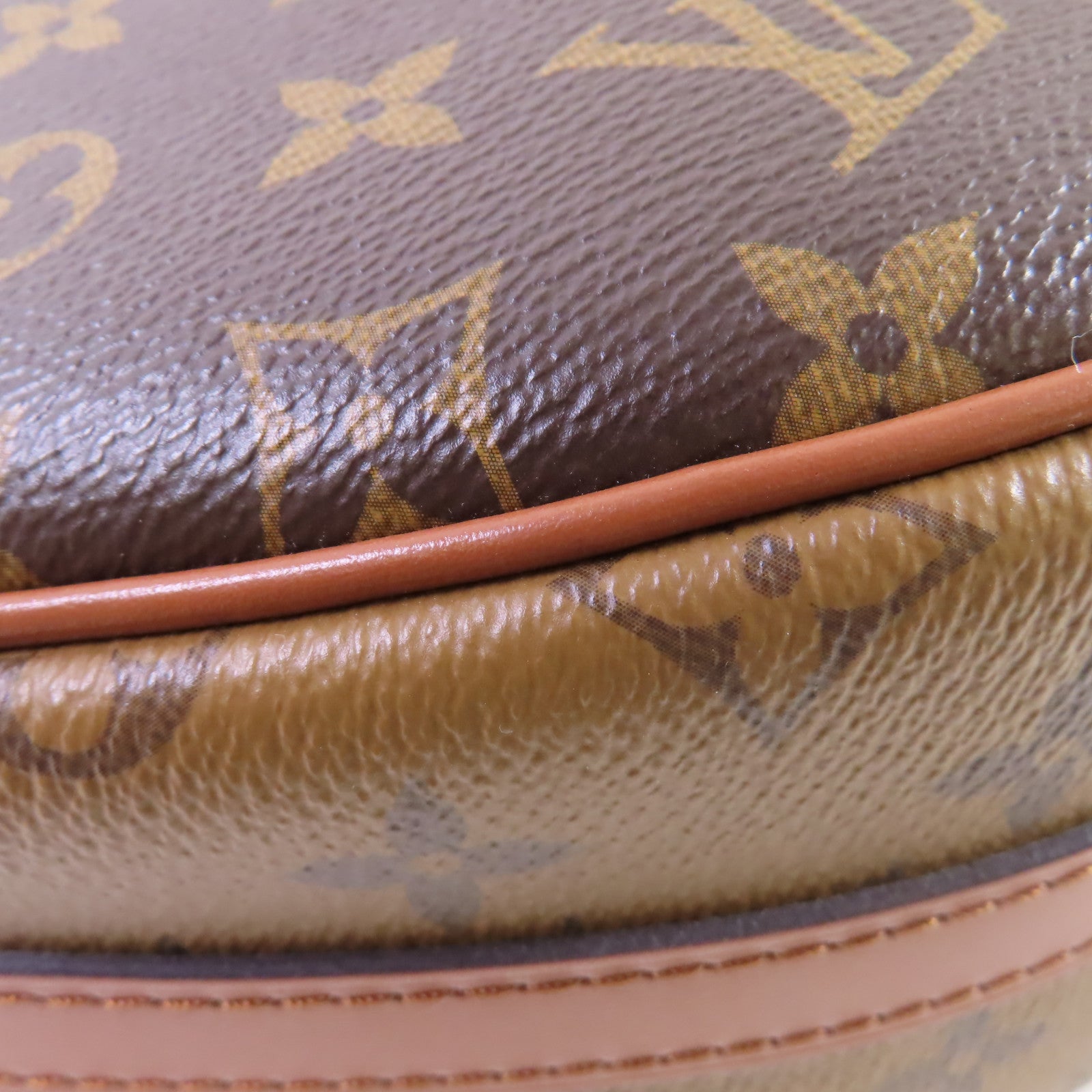 LOUIS VUITTON Monogram Reverse Loop Hobo 2Way Shoulder Bag金扣手挽肩背兩用袋啡色