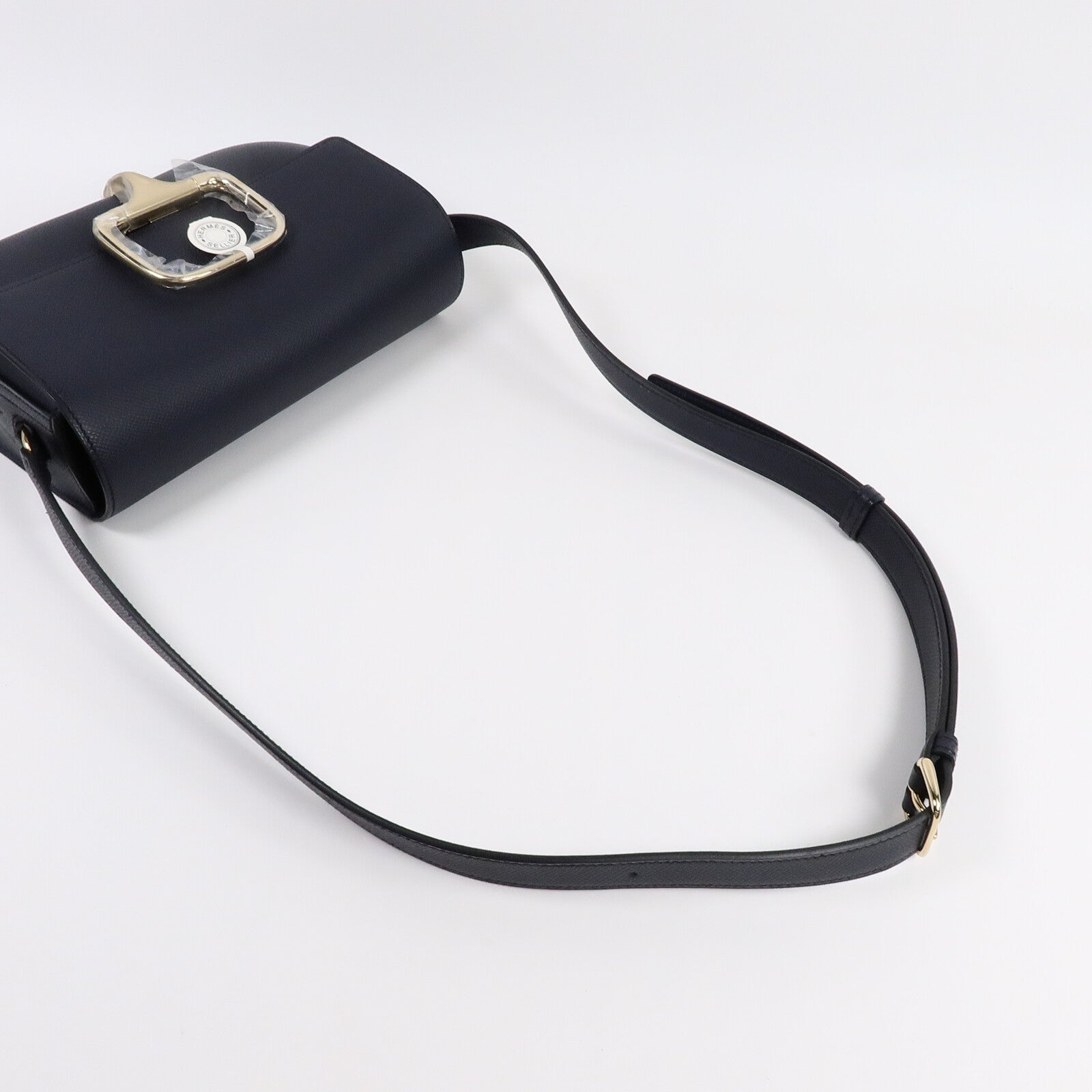 HERMES Epsom皮革Della Cavalleria Elan肩背袋Blue Indigo
