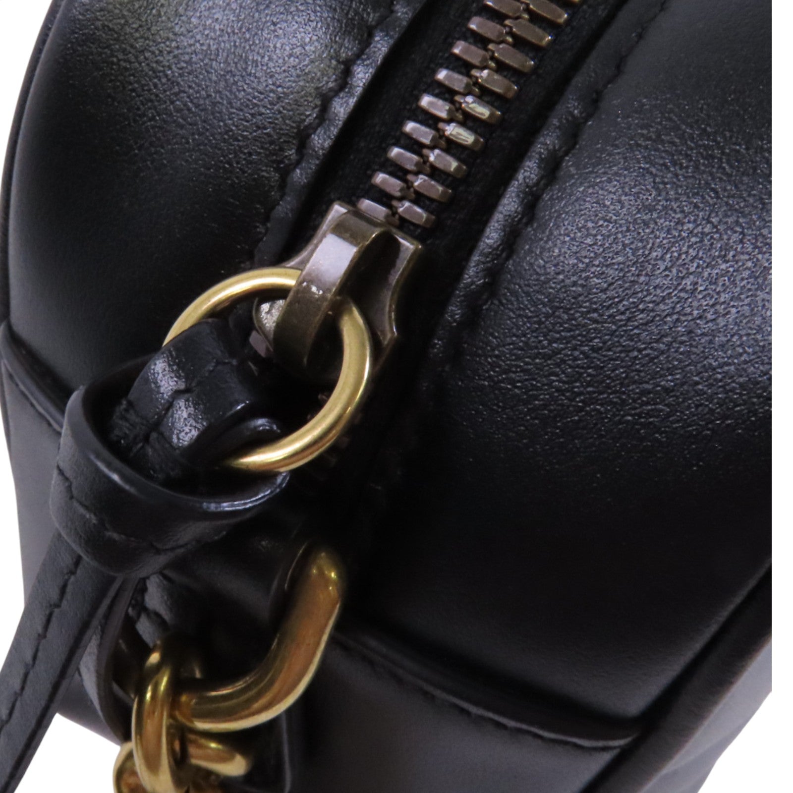 GUCCI 牛皮皮革GG Marmont金扣鏈帶肩背袋