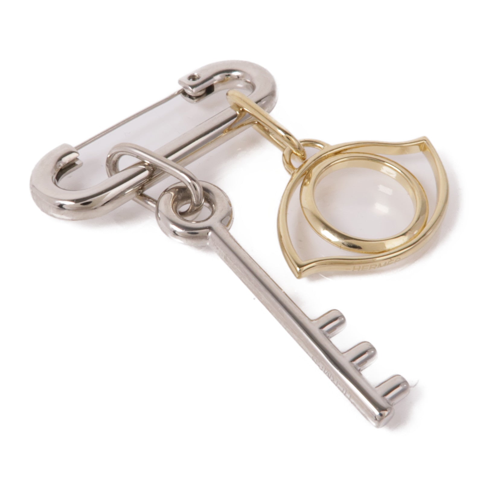HERMES 金屬Brooch胸針Silver/Gold