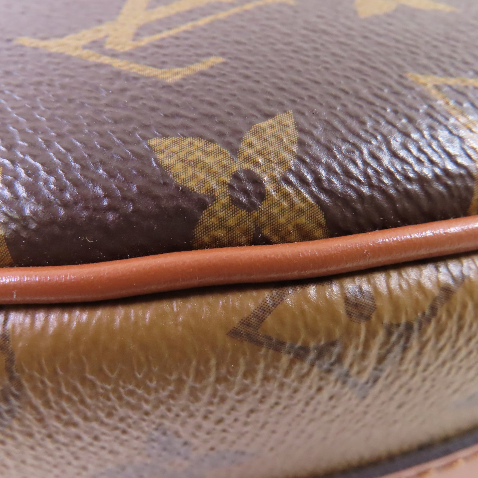 LOUIS VUITTON Monogram Reverse Loop Hobo 2Way Shoulder Bag金扣手挽肩背兩用袋啡色
