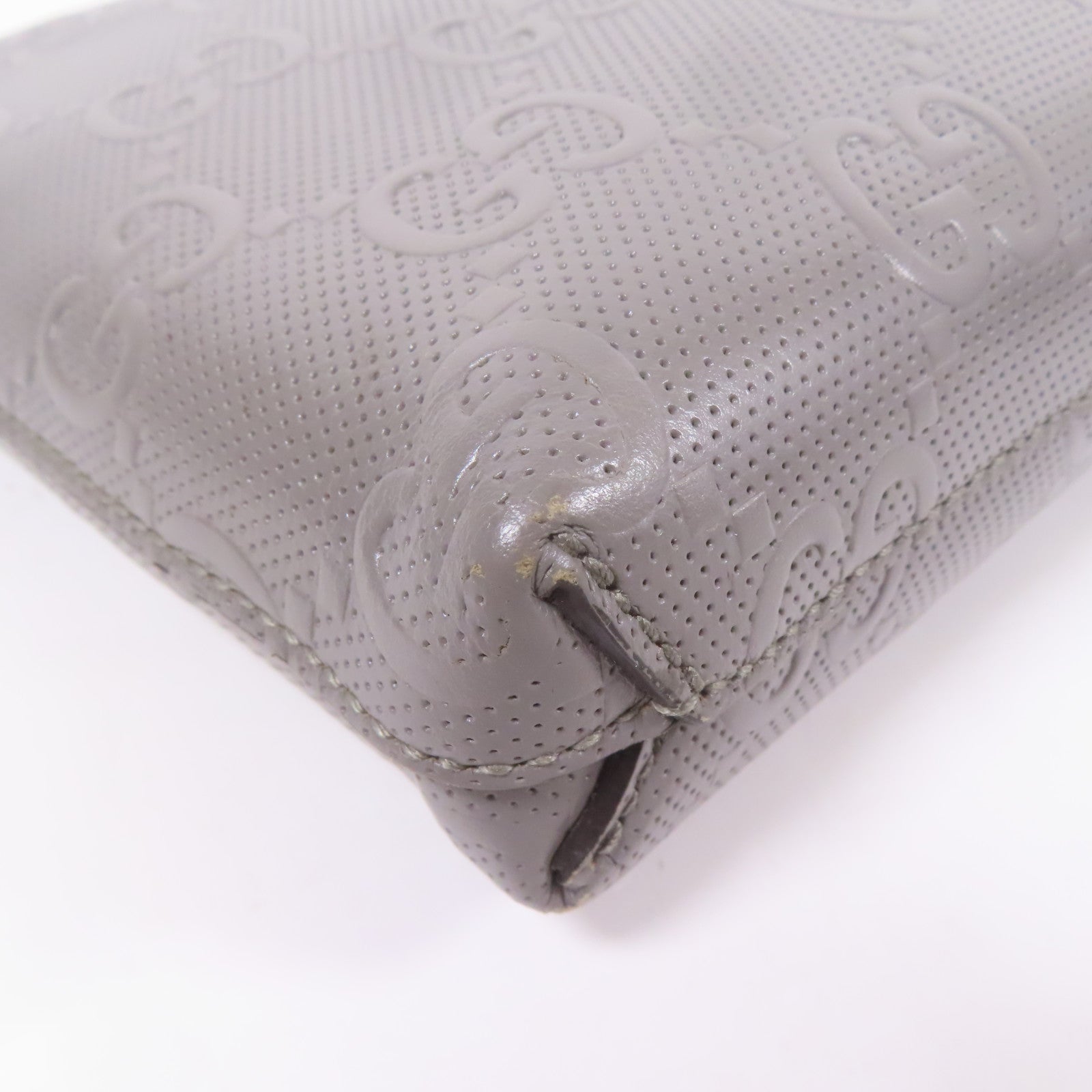 GUCCI 皮革Shoulder Bag銀扣肩背袋