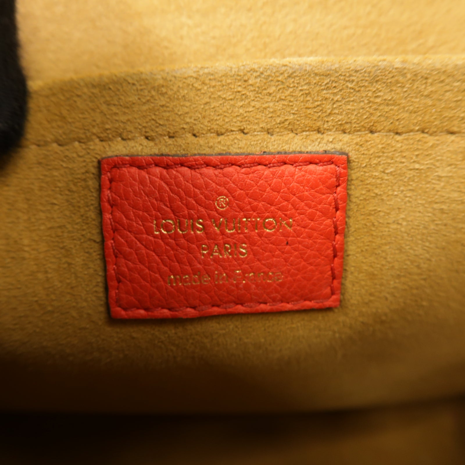 LOUIS VUITTON Monogram Marignan金扣手挽肩背兩用袋啡色/紅色