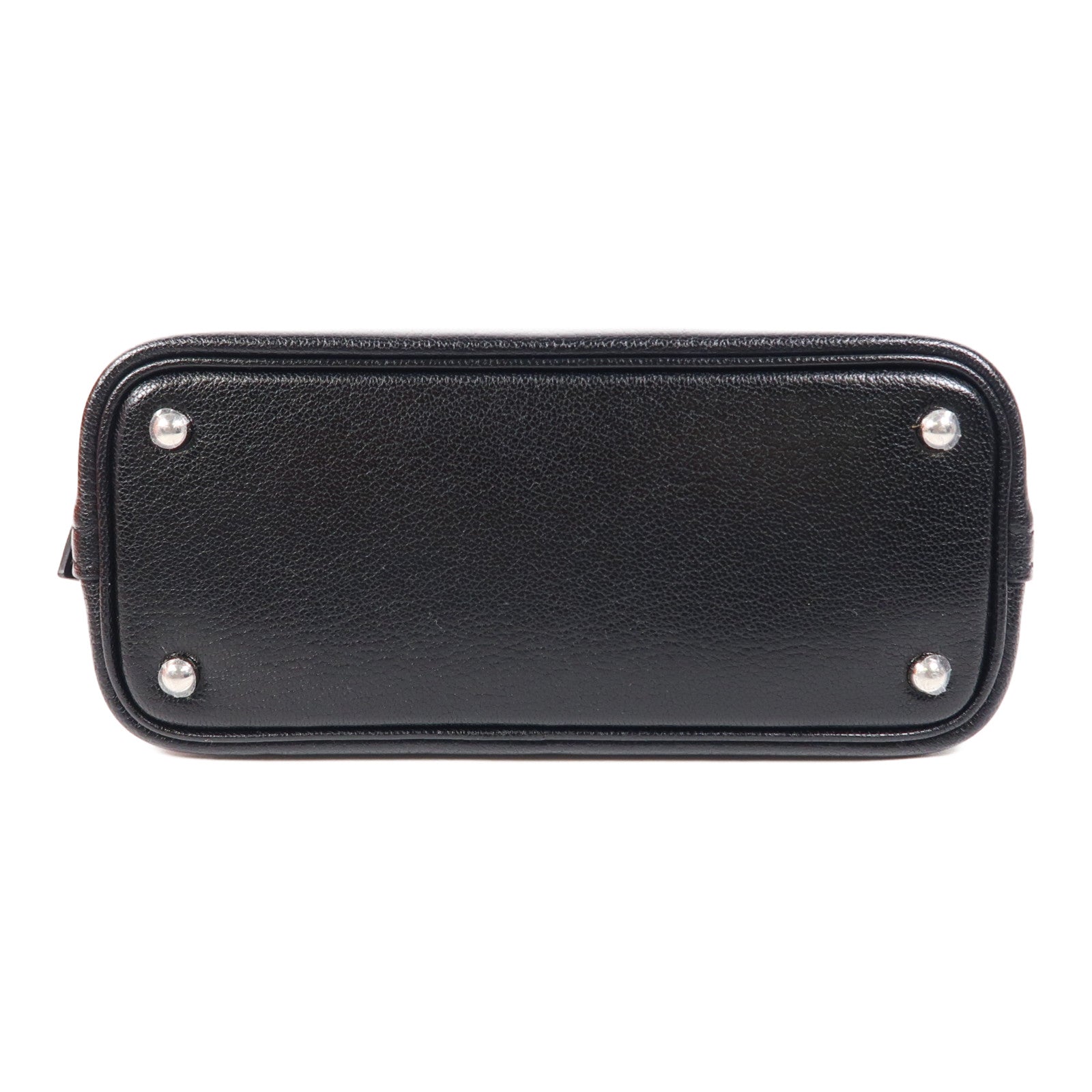 HERMES Chevre皮革Mini Bolide銀扣手挽肩背兩用袋