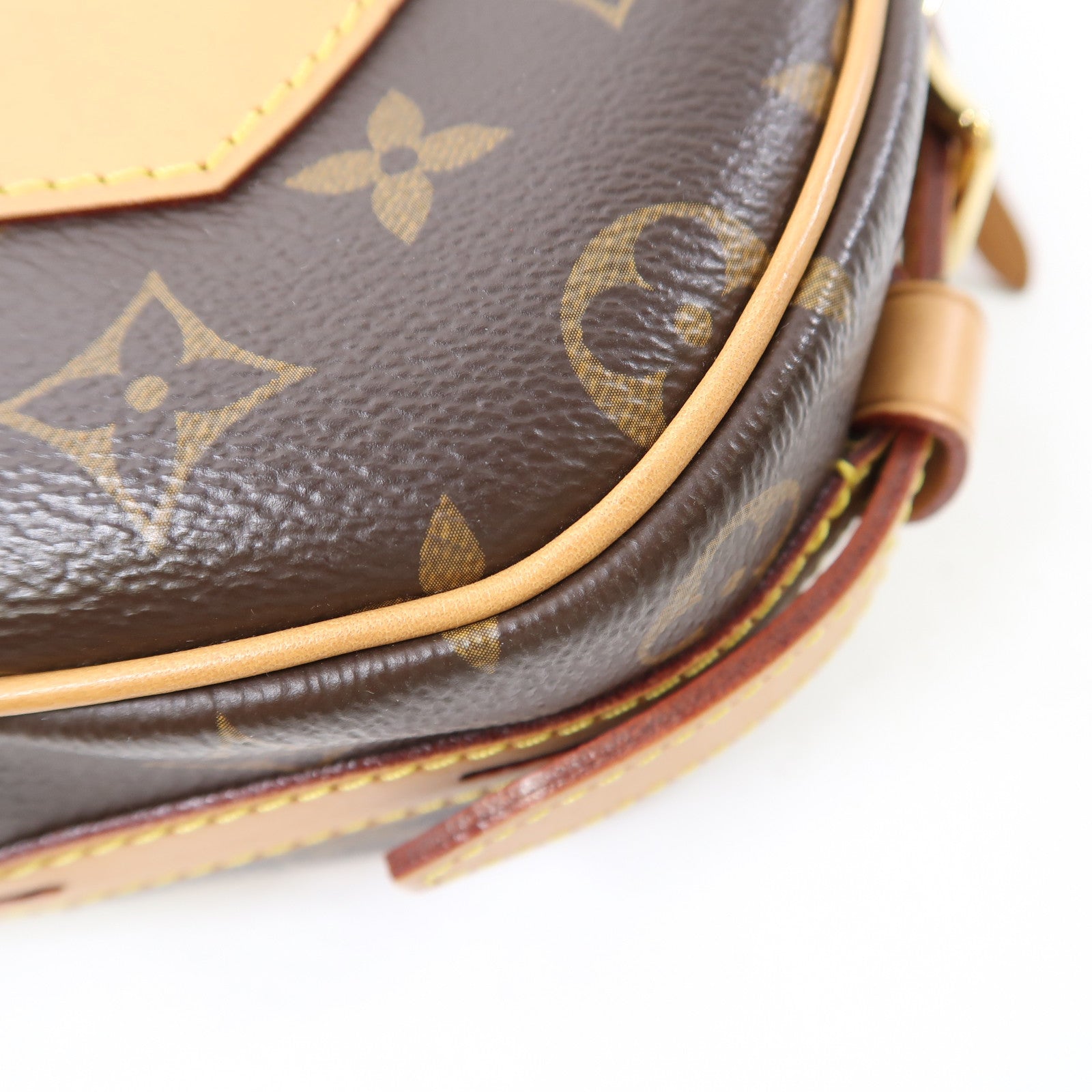 LOUIS VUITTON Monogram Boite Chapeau Souple金扣肩背袋棕色