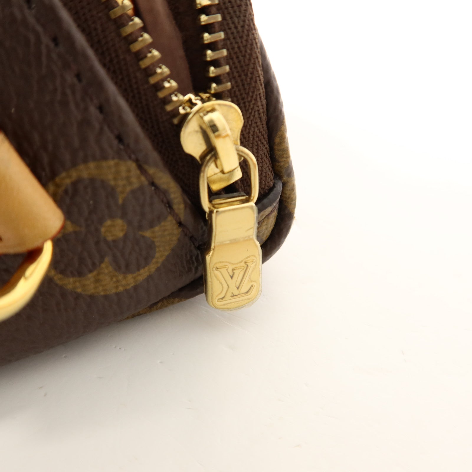 LOUIS VUITTON Monogram Mini Bumbag金扣手挽肩背兩用袋棕色