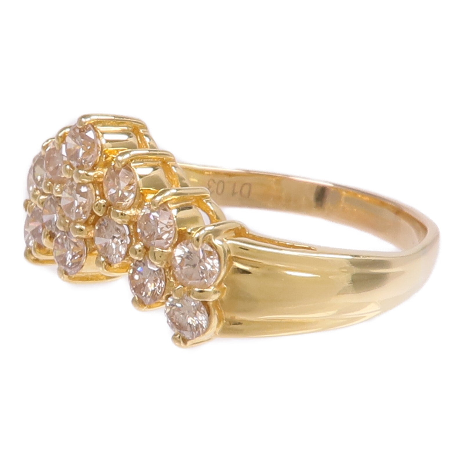 JEWELRY 【激減優惠】18K黃金Diamond Ring鑽石戒指US#8