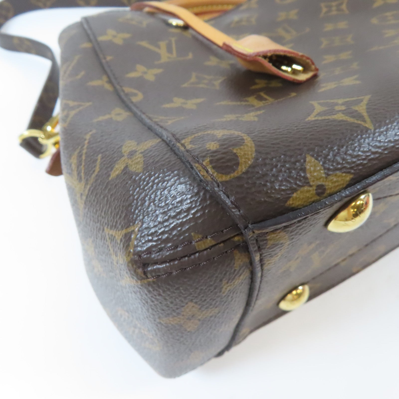 LOUIS VUITTON Monogram Montaigne BB金扣手挽肩背兩用袋啡色