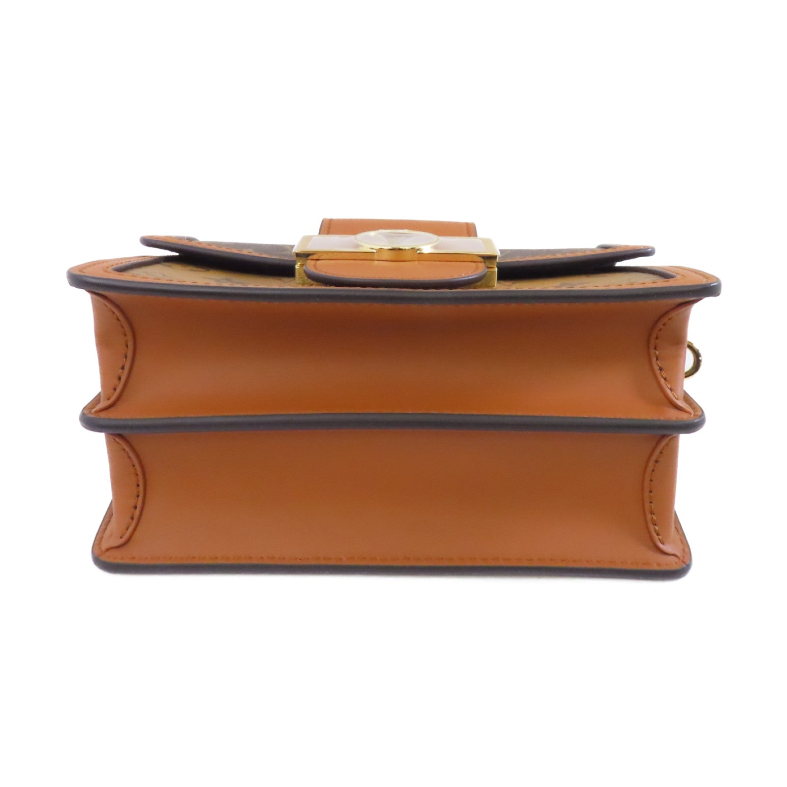 LOUIS VUITTON Monogram Mini Dauphine金扣肩背袋啡色