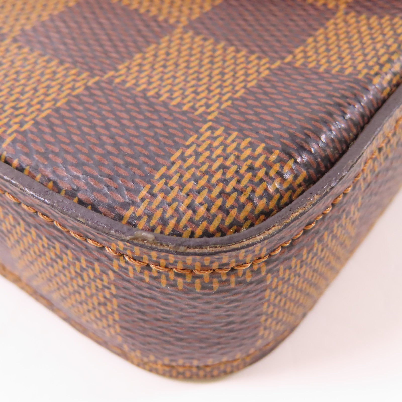 LOUIS VUITTON LV GHW Felicie Pochette Chain Shoulder Bag N63032 Damier Brown