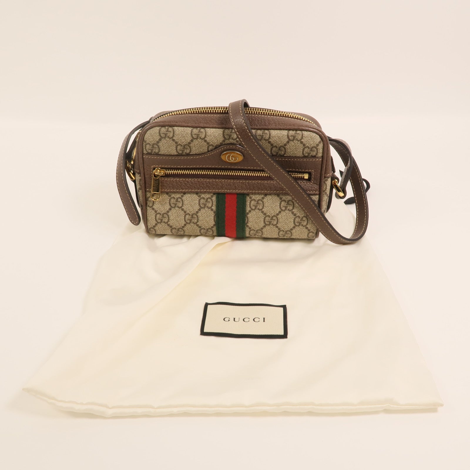 GUCCI 塗層帆布Ophidia Mini肩背袋